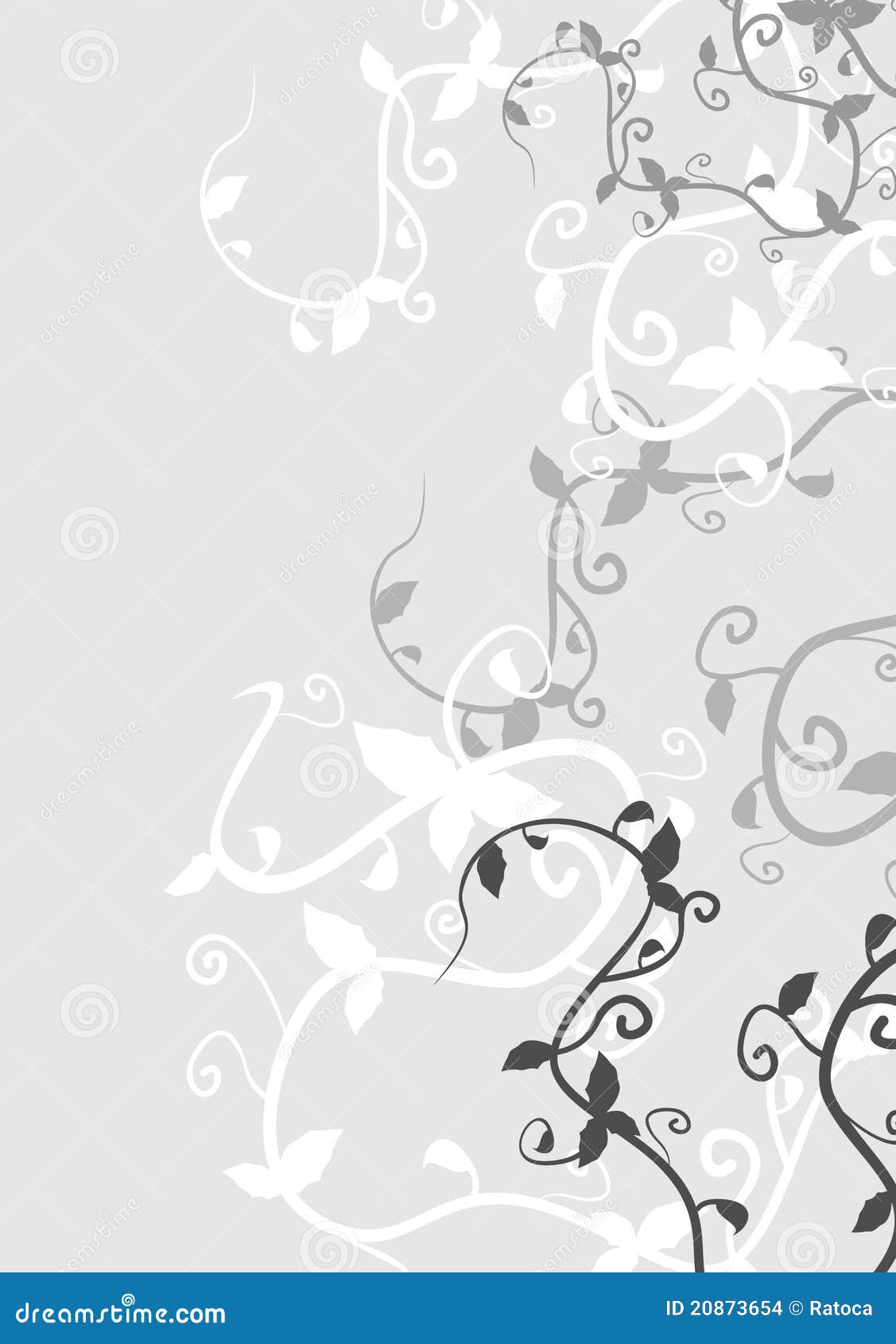 Gray floral stock vector. Illustration of background 20873654