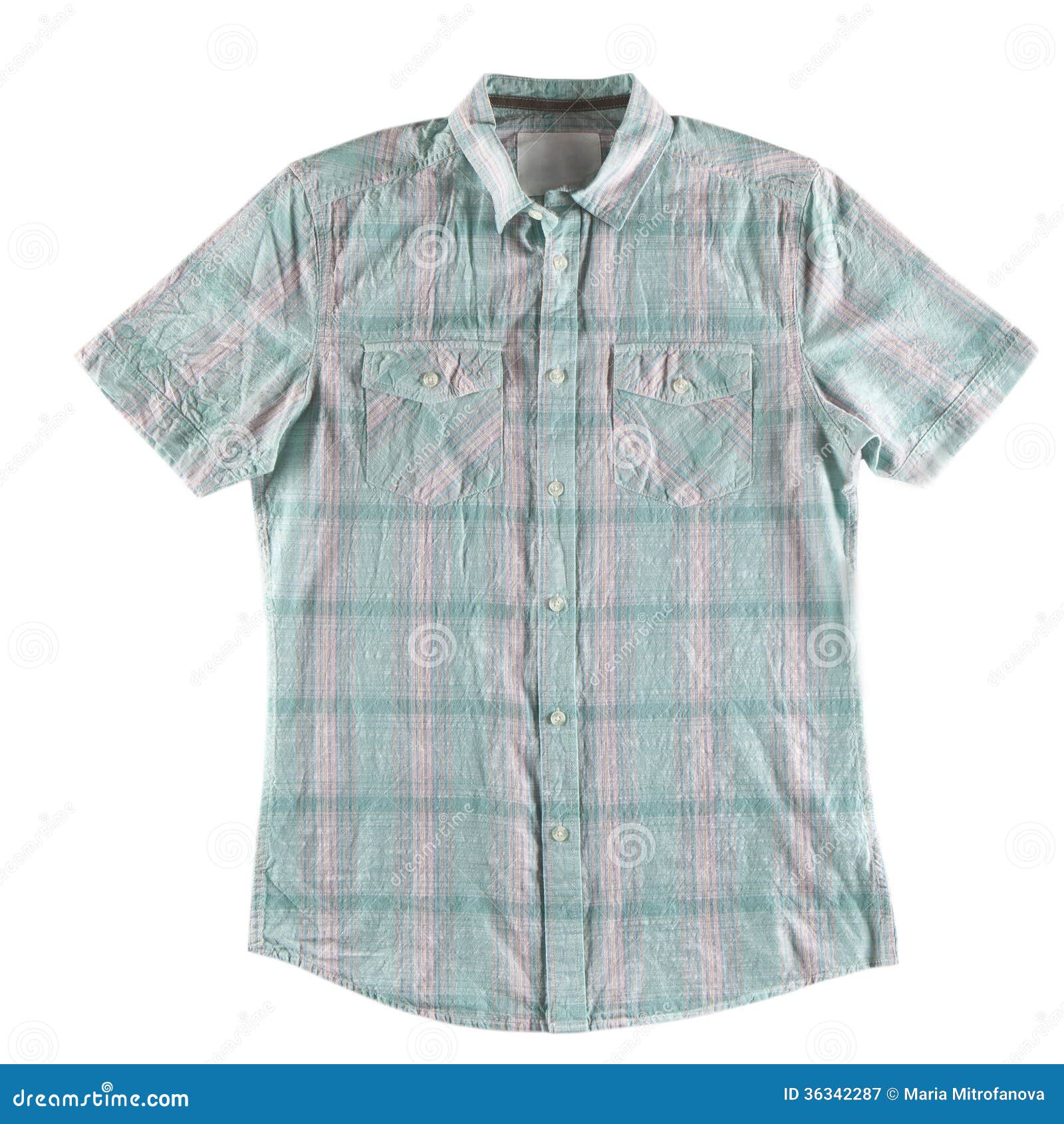 Gray and Green Shirt Isolated Stock Image Image of garment, shirt