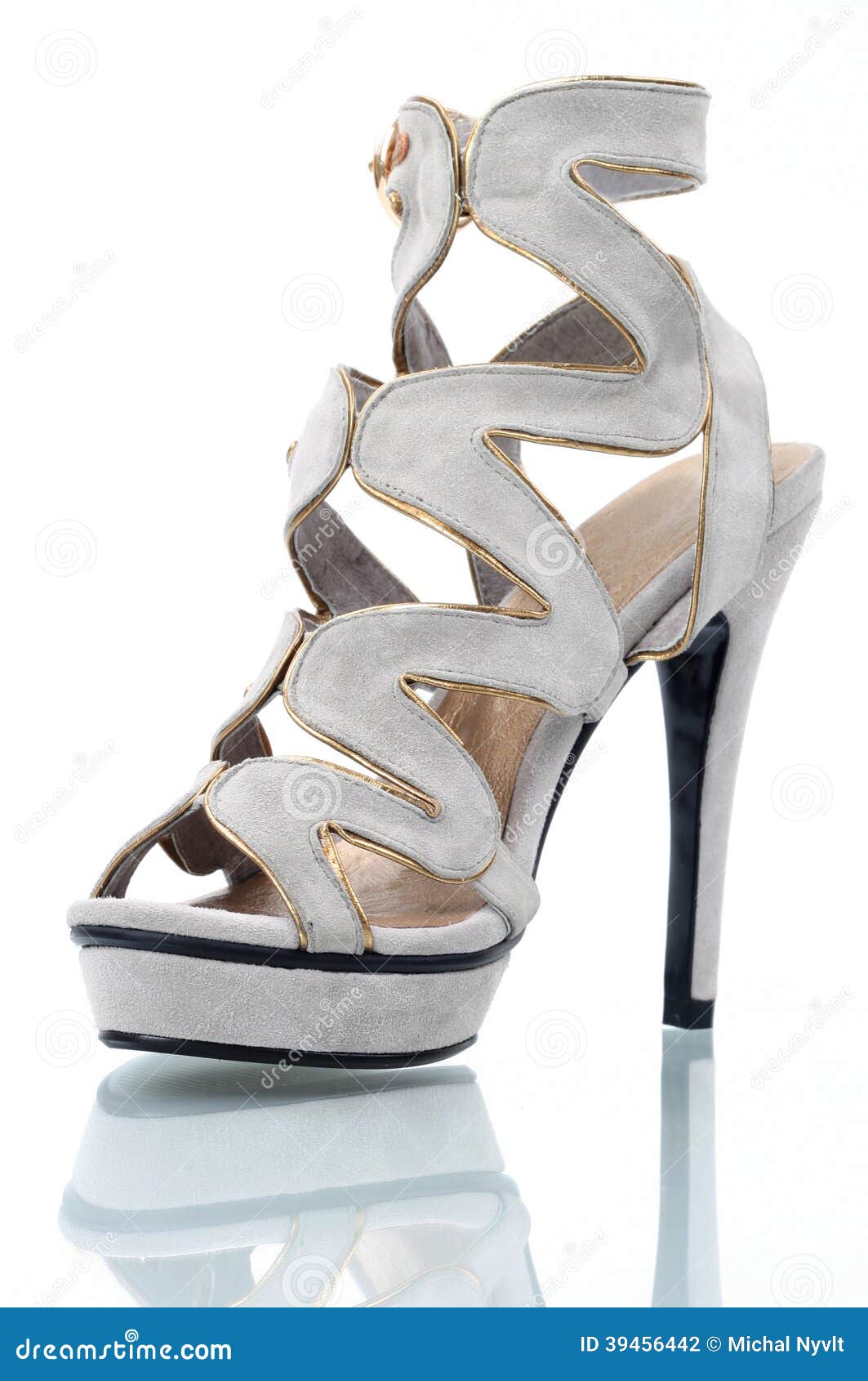 Gray high heels stock photo. Image of background, pretty 39456442