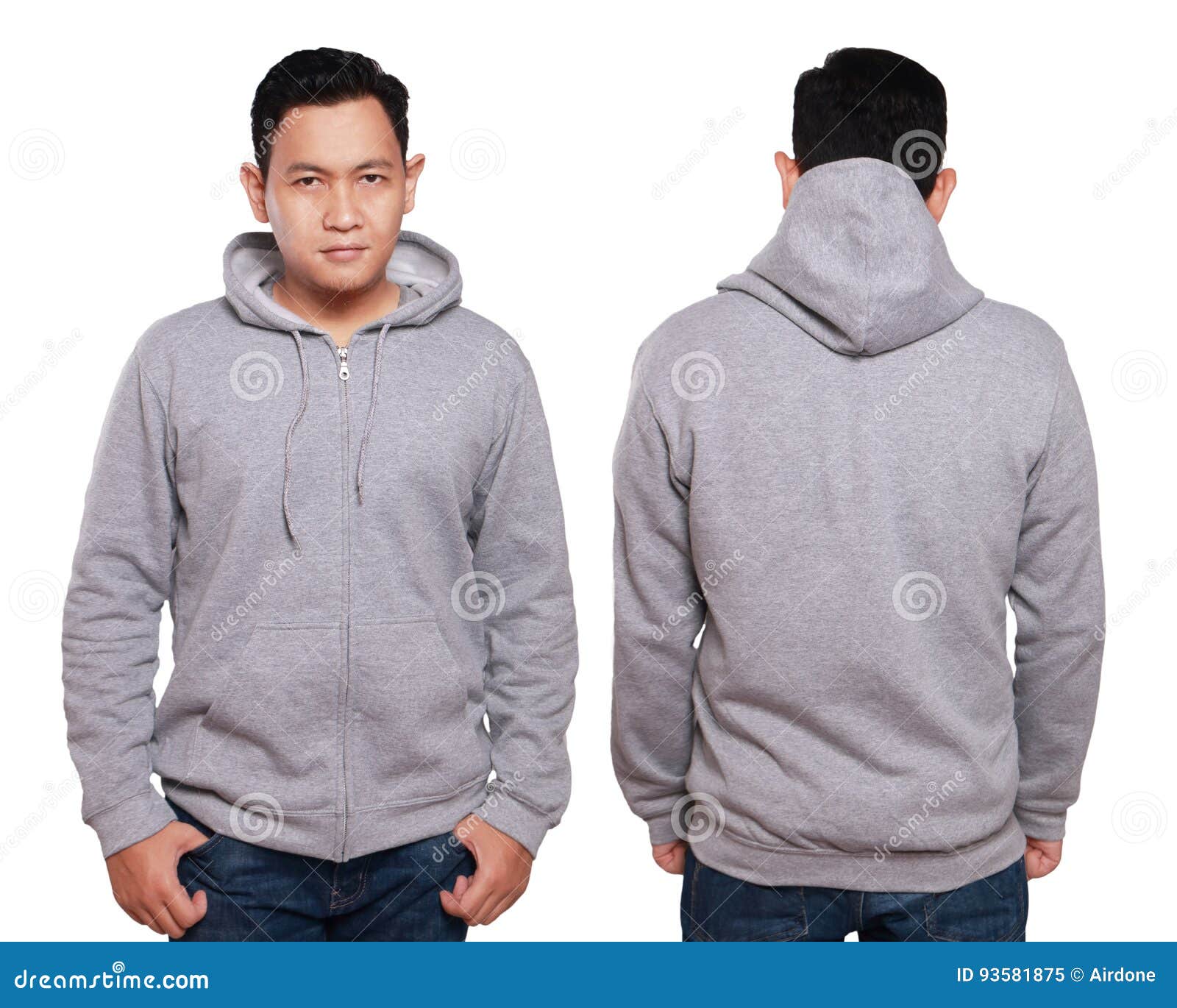 Download Gray Hoodie Mock up stock image. Image of male, model ...