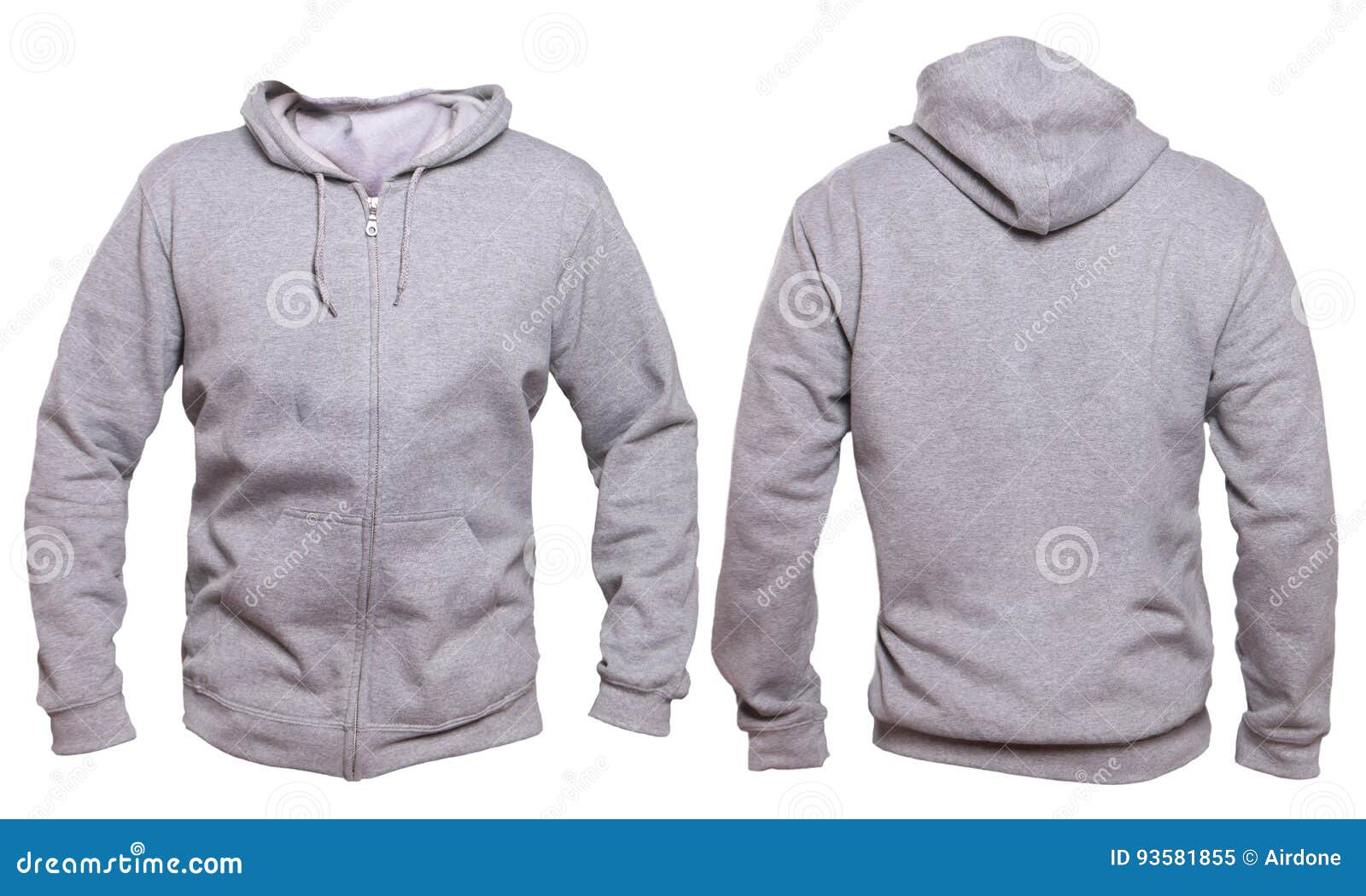 Download Gray Hoodie Mock up stock image. Image of blank, jacket ...