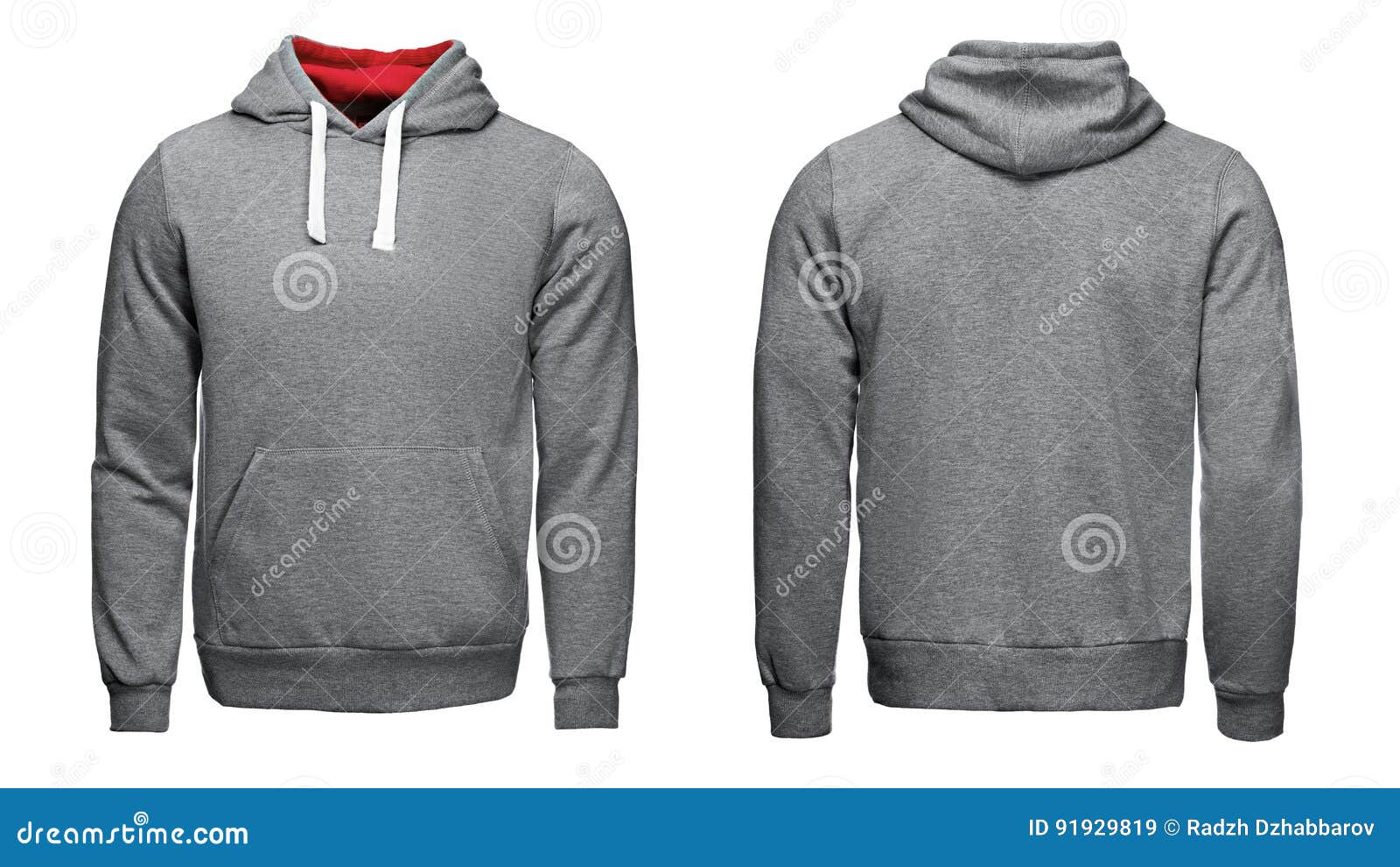 Download Gray Hoodie, Sweatshirt Mockup, Isolated On White ...