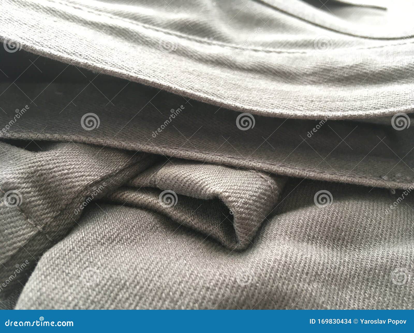 Gray Jeans. Crumpled Vintage Pants. Stock Photo - Image of fabric ...