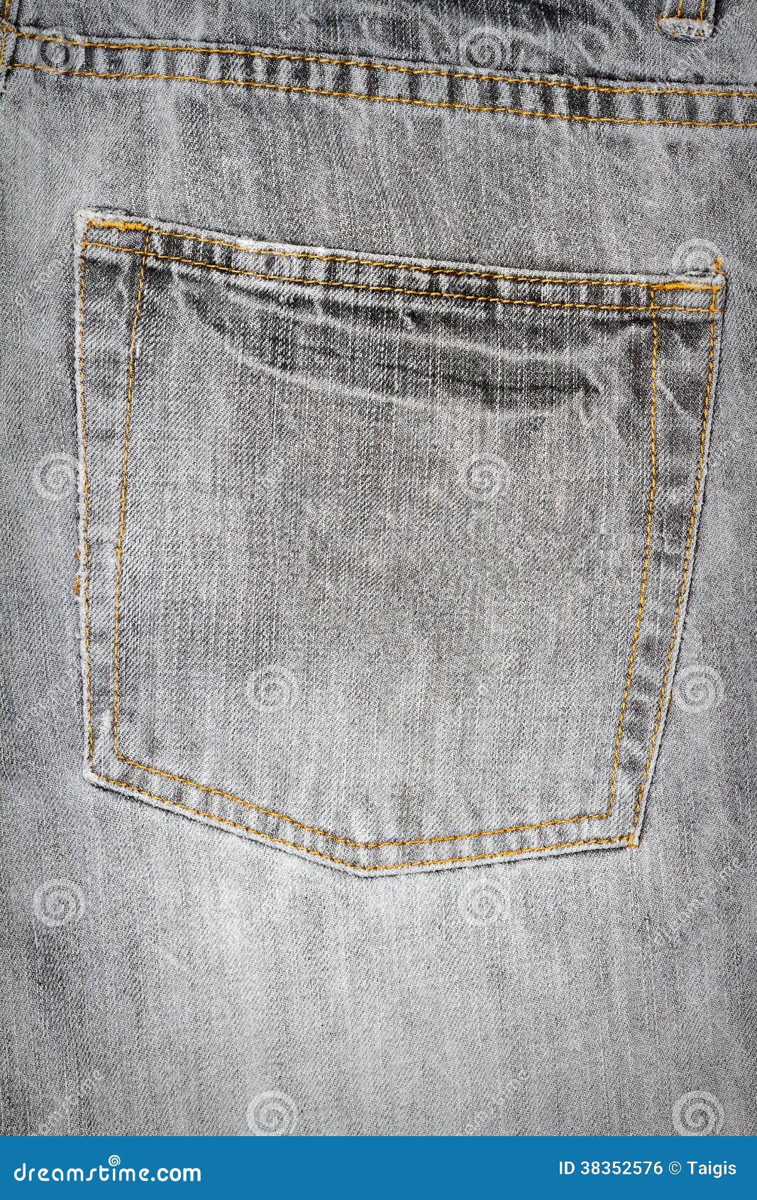 Gray Jeans Fabric with Pocket Stock Photo Image of cotton, jean 38352576