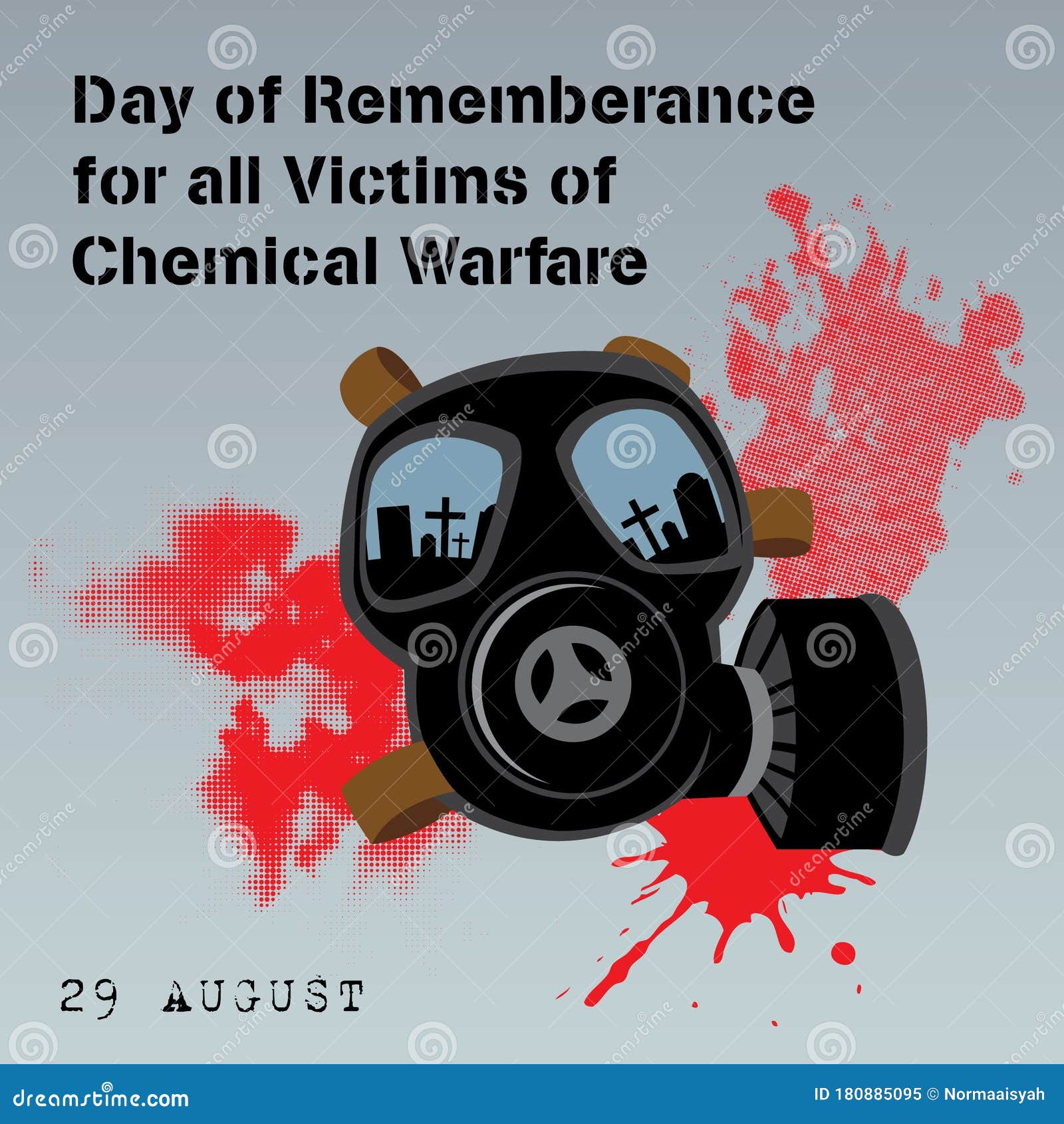 gray nuance for day of remembrance for all victims of chemical warfare  art