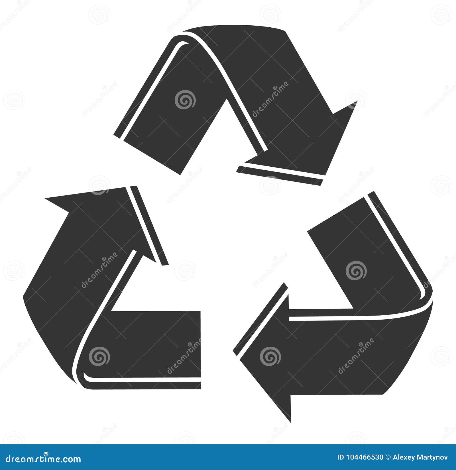 Gray recycling stock vector. Illustration of ecology 104466530