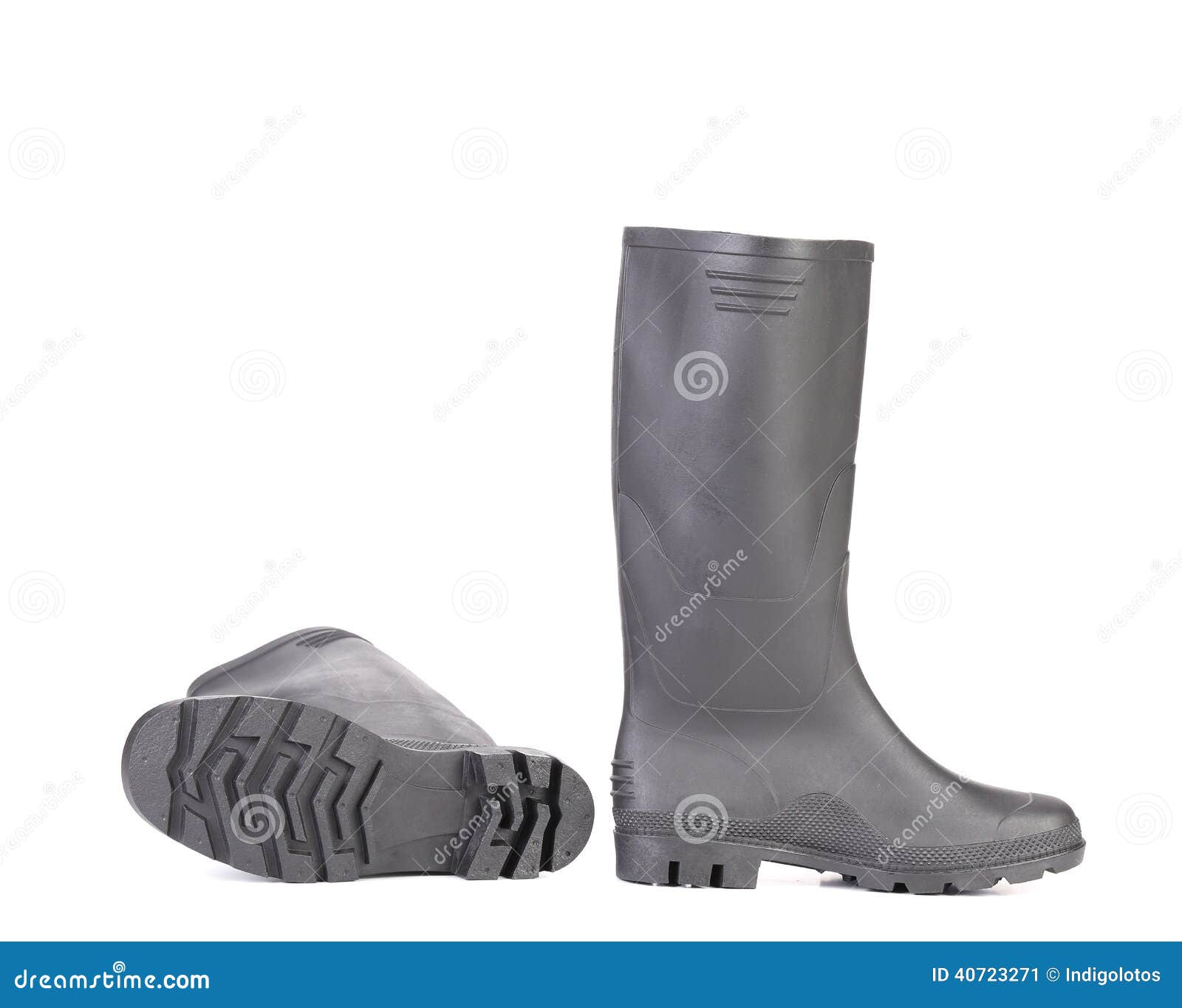 grey rubber boots