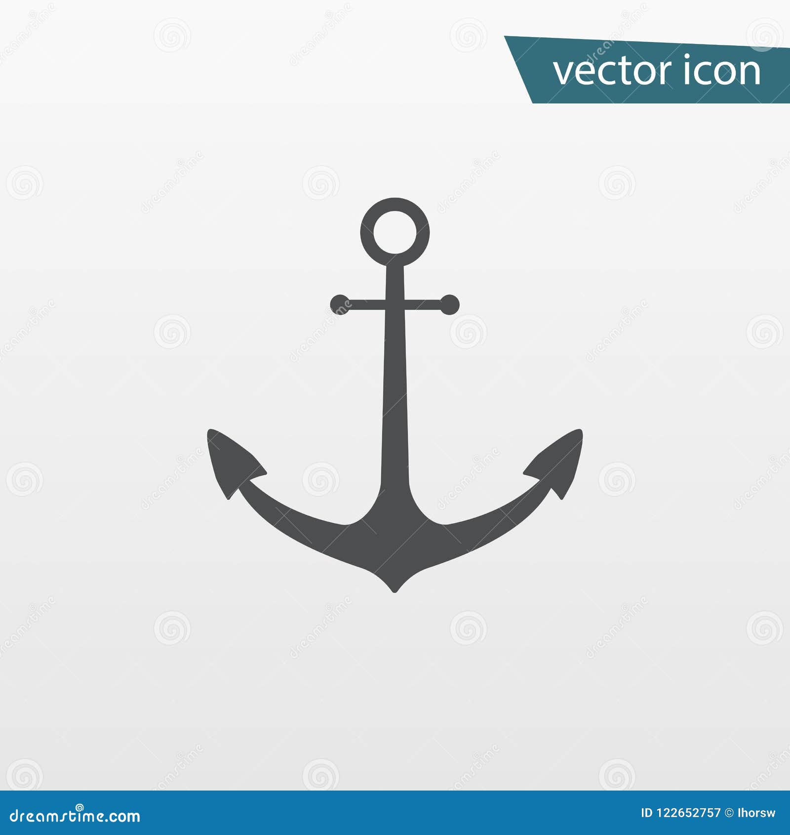 Gray Ship Anchor Icon Isolated on Background. Modern Simple Flat Sign.  Business, Internet Concept Stock Vector - Illustration of boat, symbol:  122652757