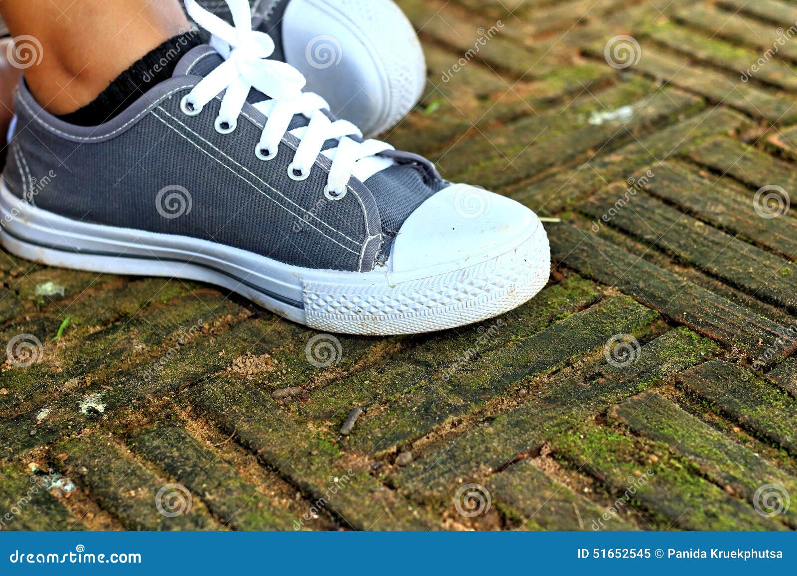 Gray Shoes on the Background of the Floor. Stock Image Image of footwear, grass 51652545
