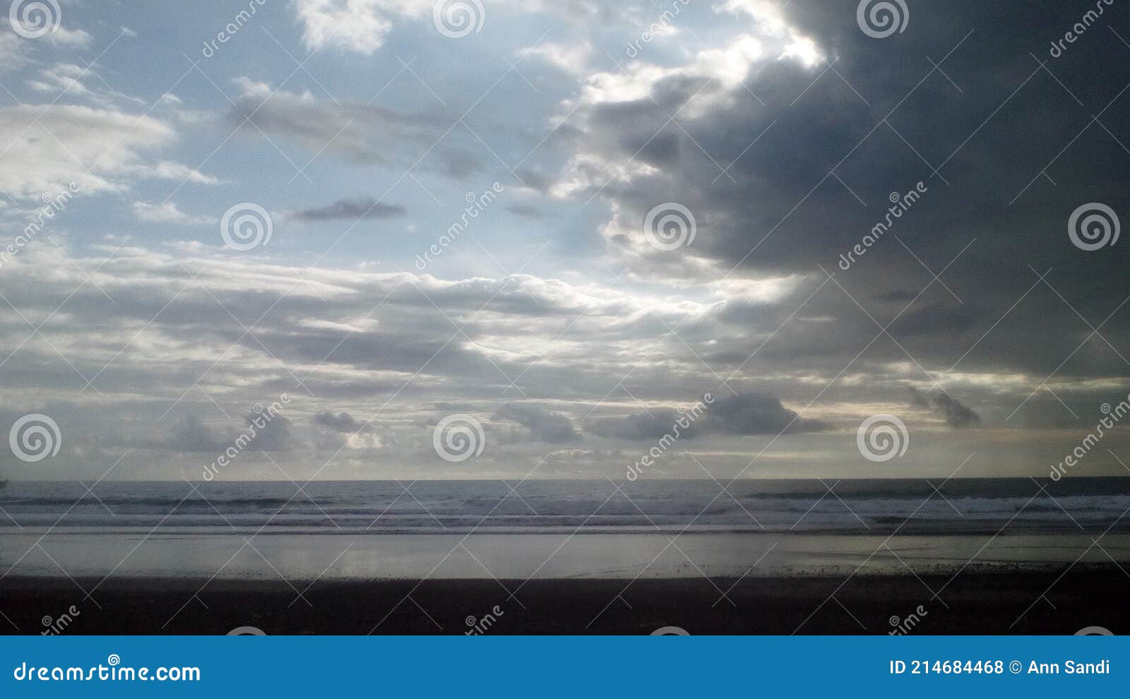 gray sky on the beach