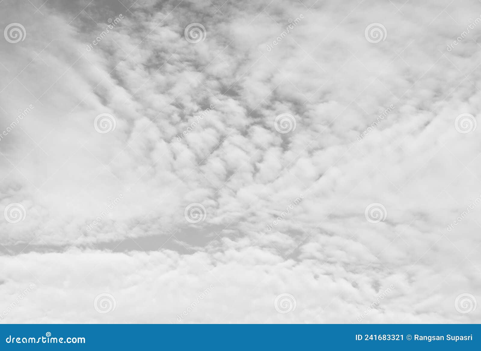 Gray Sky with White Clouds. Beautiful Sky Background and Wallpaper