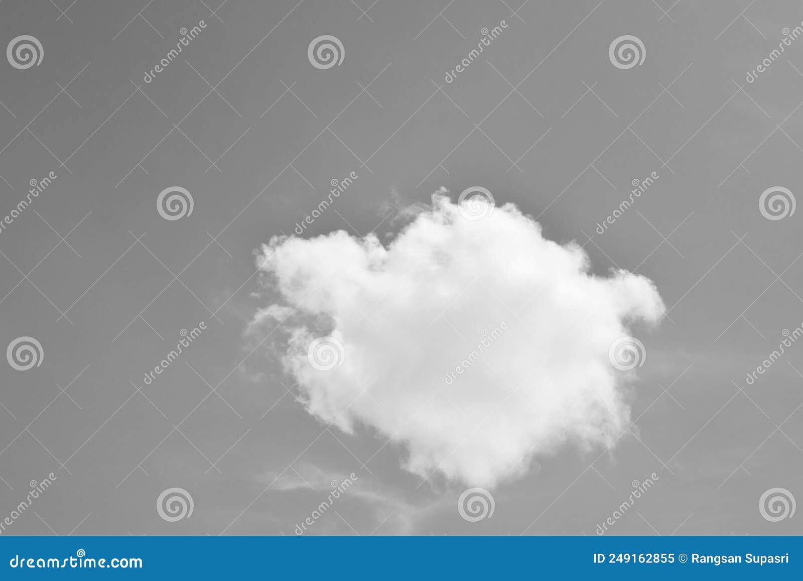 Gray Sky with White Clouds. Beautiful Sky Background and Wallpaper