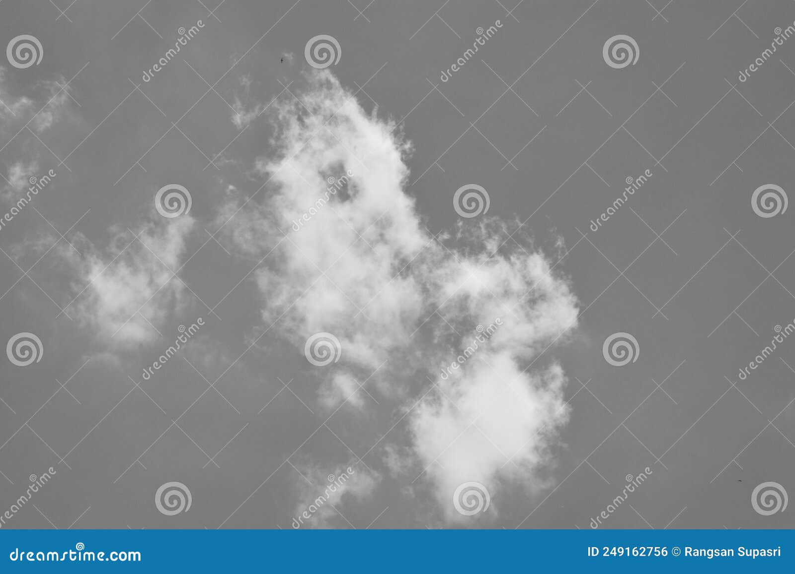 Gray Sky with White Clouds. Beautiful Sky Background and Wallpaper