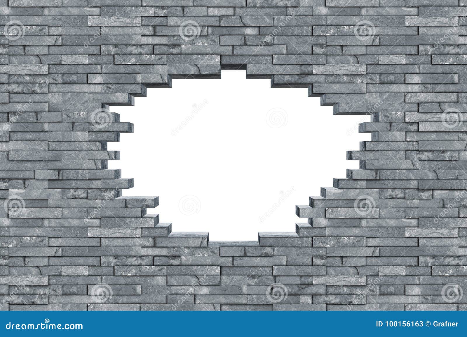gray slate breakthrough hole wall texture