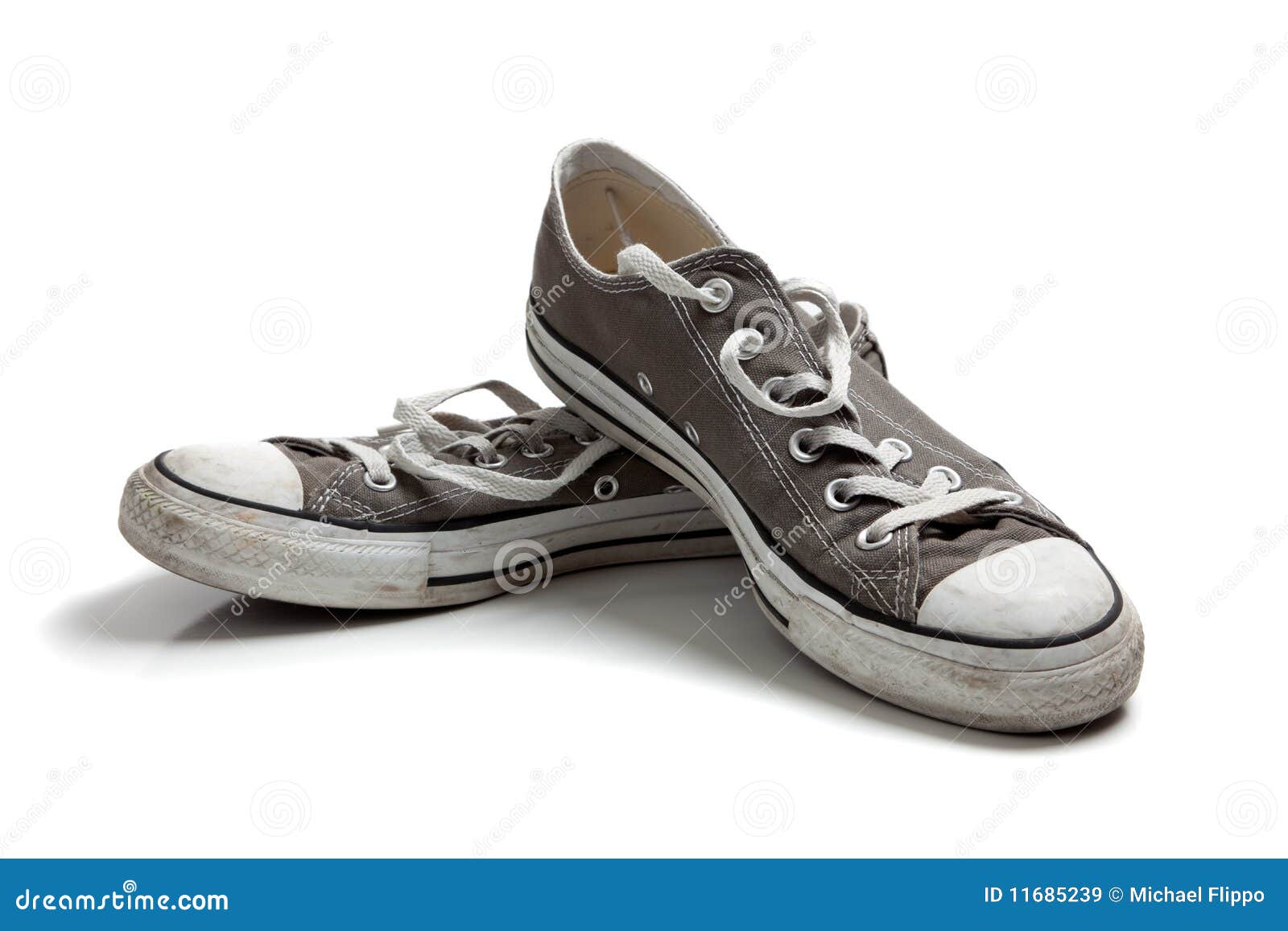Gray sneakers on white stock image. Image of copy, isolated - 11685239