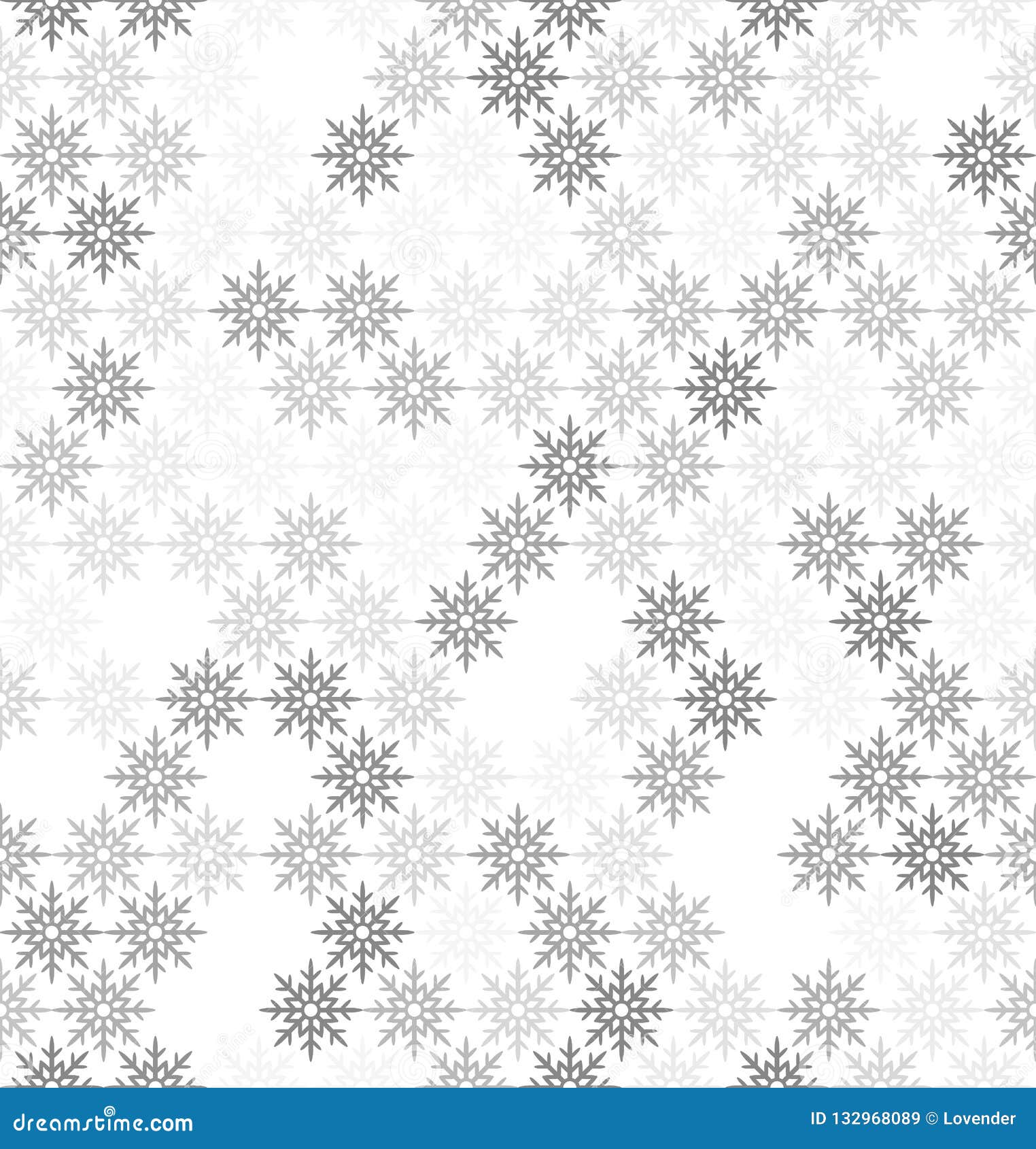 Gray Snowflake Pattern. Seamless Vector Stock Vector - Illustration of ...