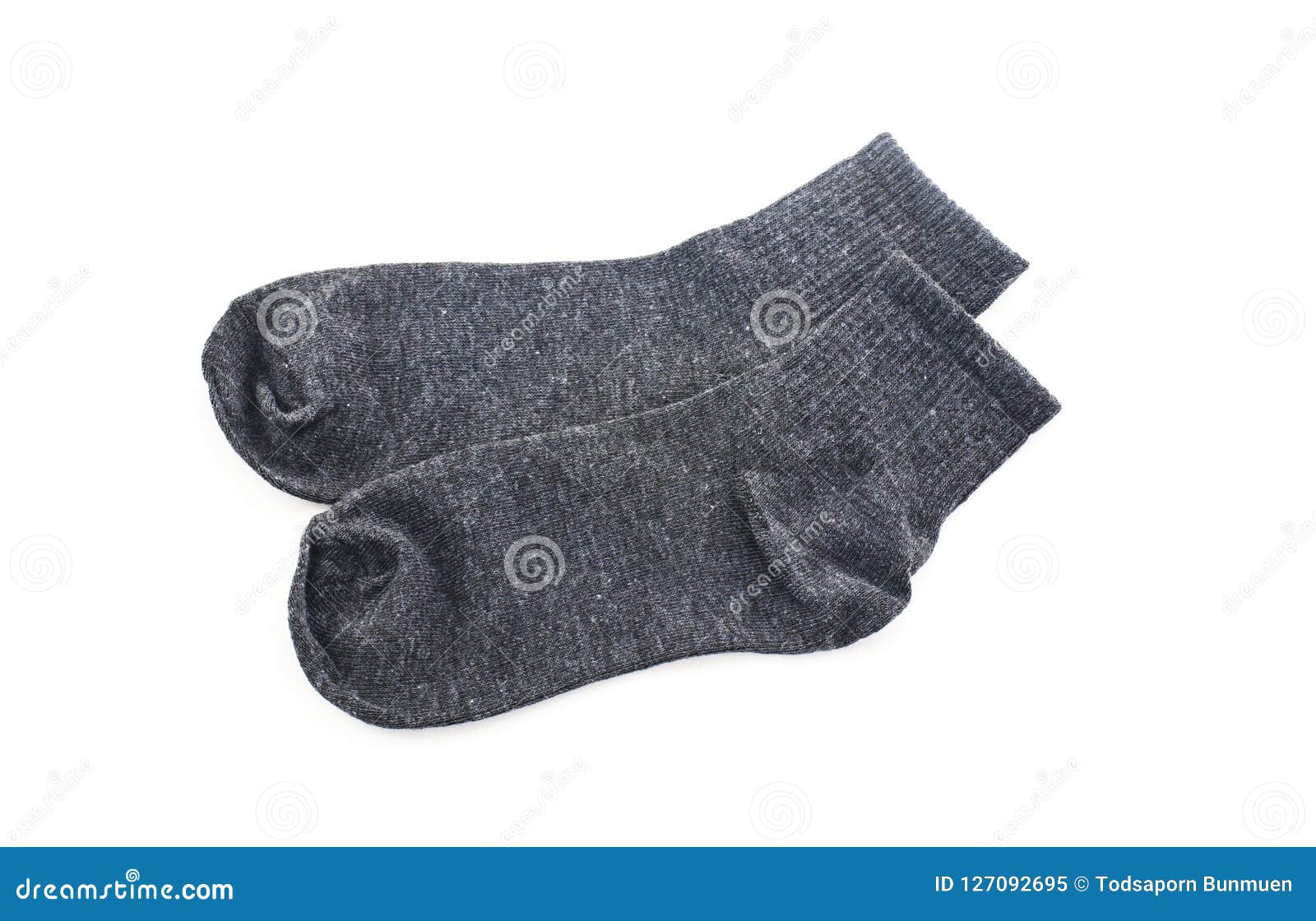 Gray Socks Isolated on White Background Stock Image - Image of male ...