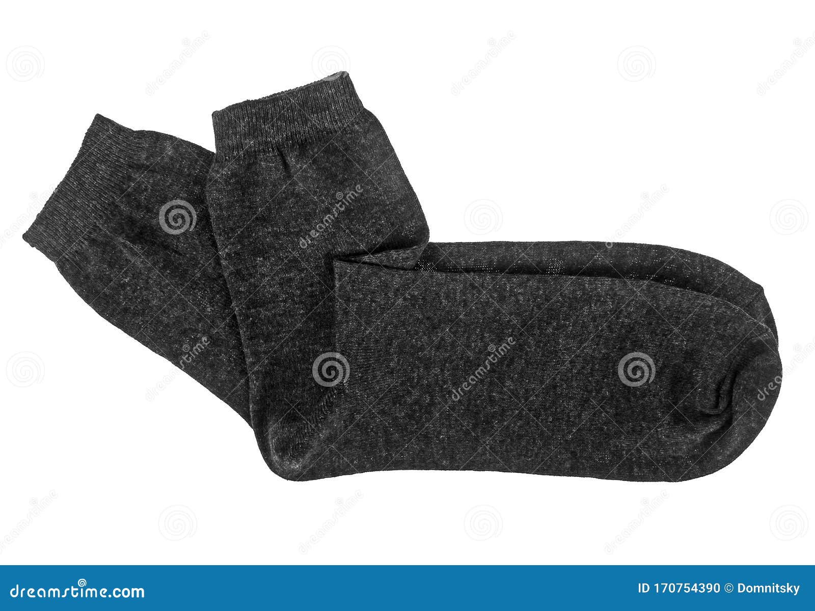 Gray Socks Isolated on White Background Stock Photo - Image of stylish ...