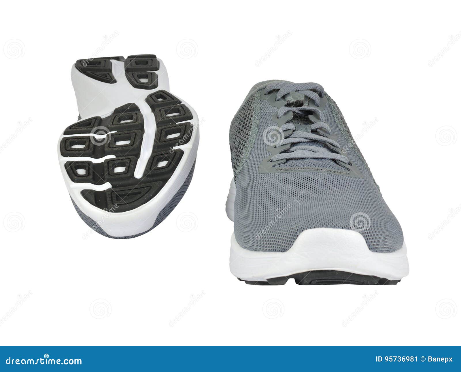 Gray Sport Shoes stock image. Image of foot, activity - 95736981