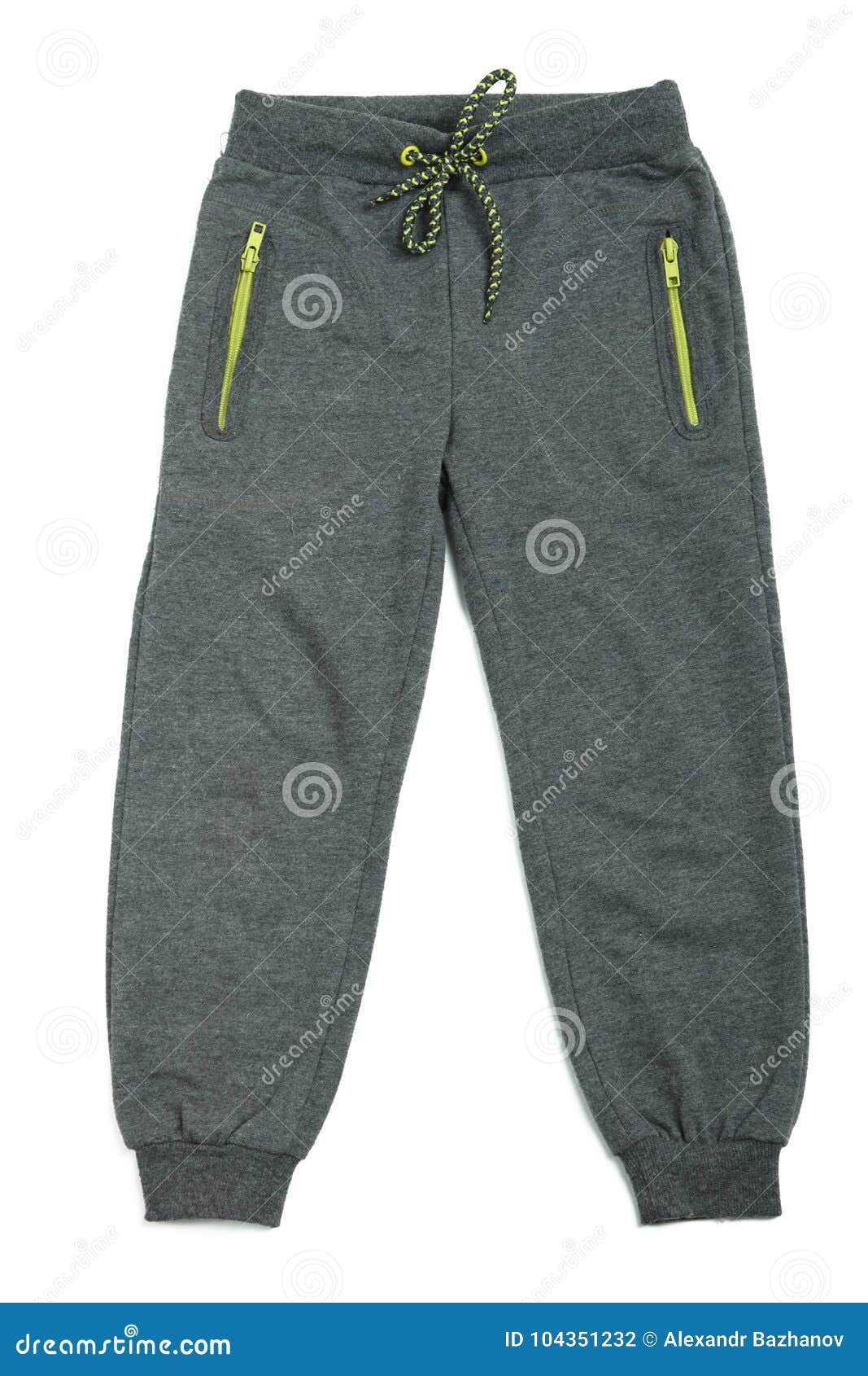 Gray sports pants stock photo. Image of fashion, trouser - 104351232
