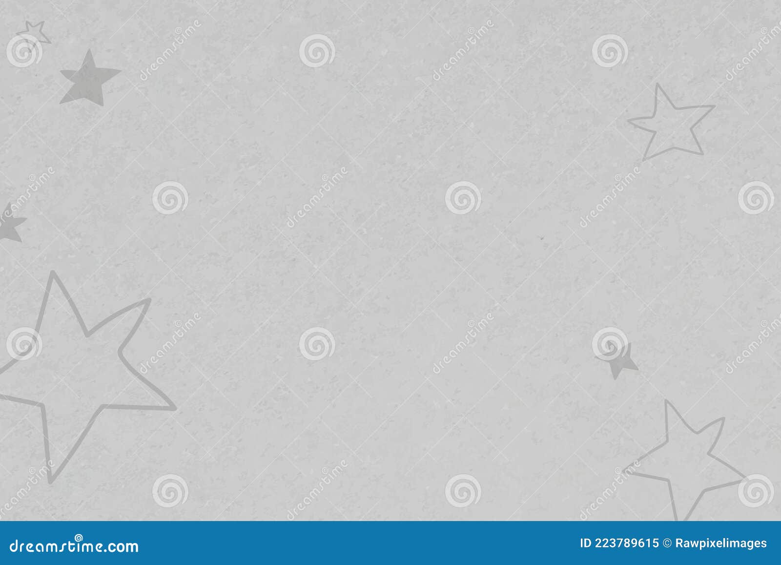 Grey Stars Hand Drawn Textured Background for Kids Stock Illustration