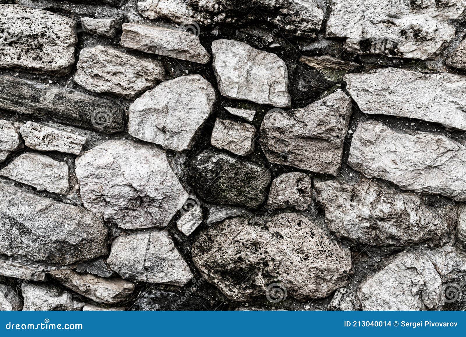 Gray Stone Cobblestone Background Toned Texture Base Stock Photo