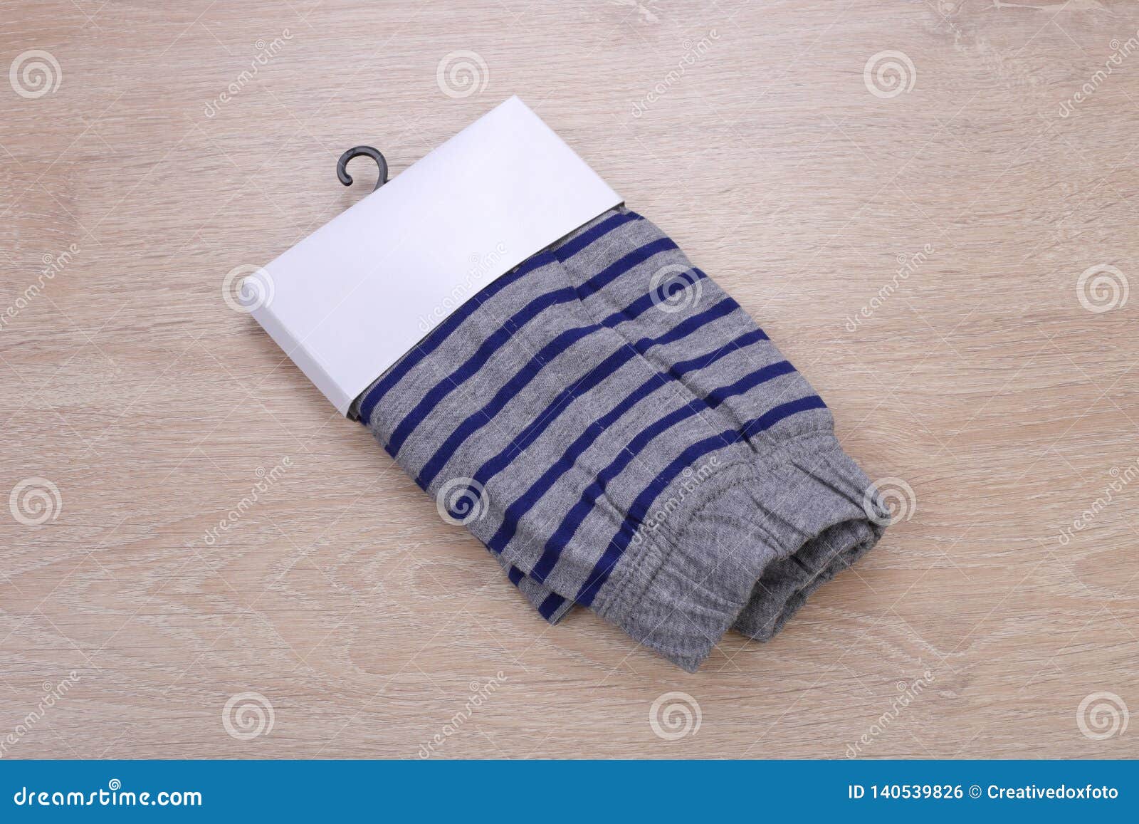 Gray Striped Blue Men Boxer Shorts Stock Photo - Image of textile ...