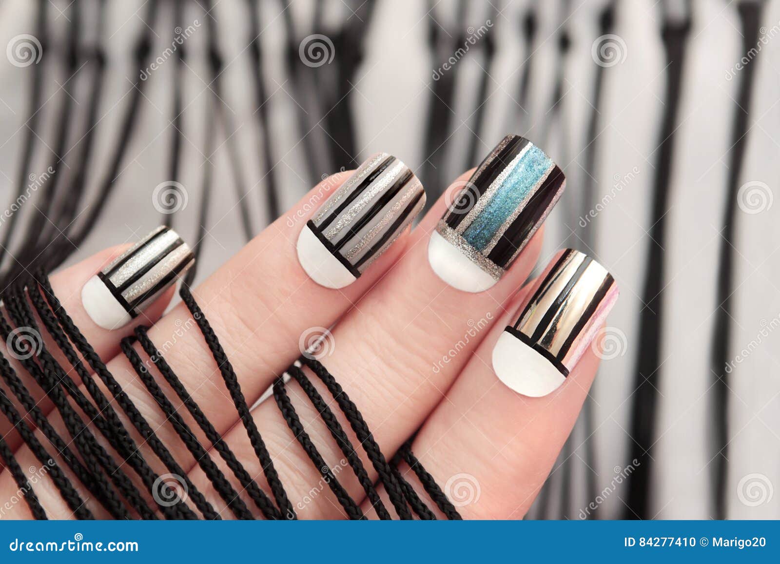 Striped Nail Design with Toothpick - wide 4