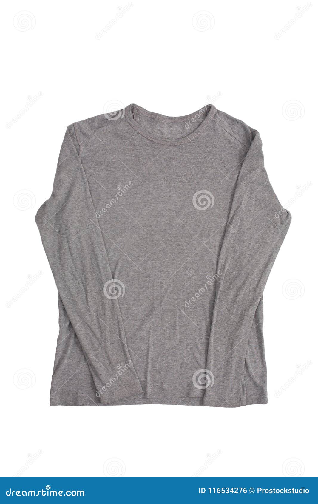 Gray Template Male Sweatshirt Isolated Stock Photo - Image of blank ...