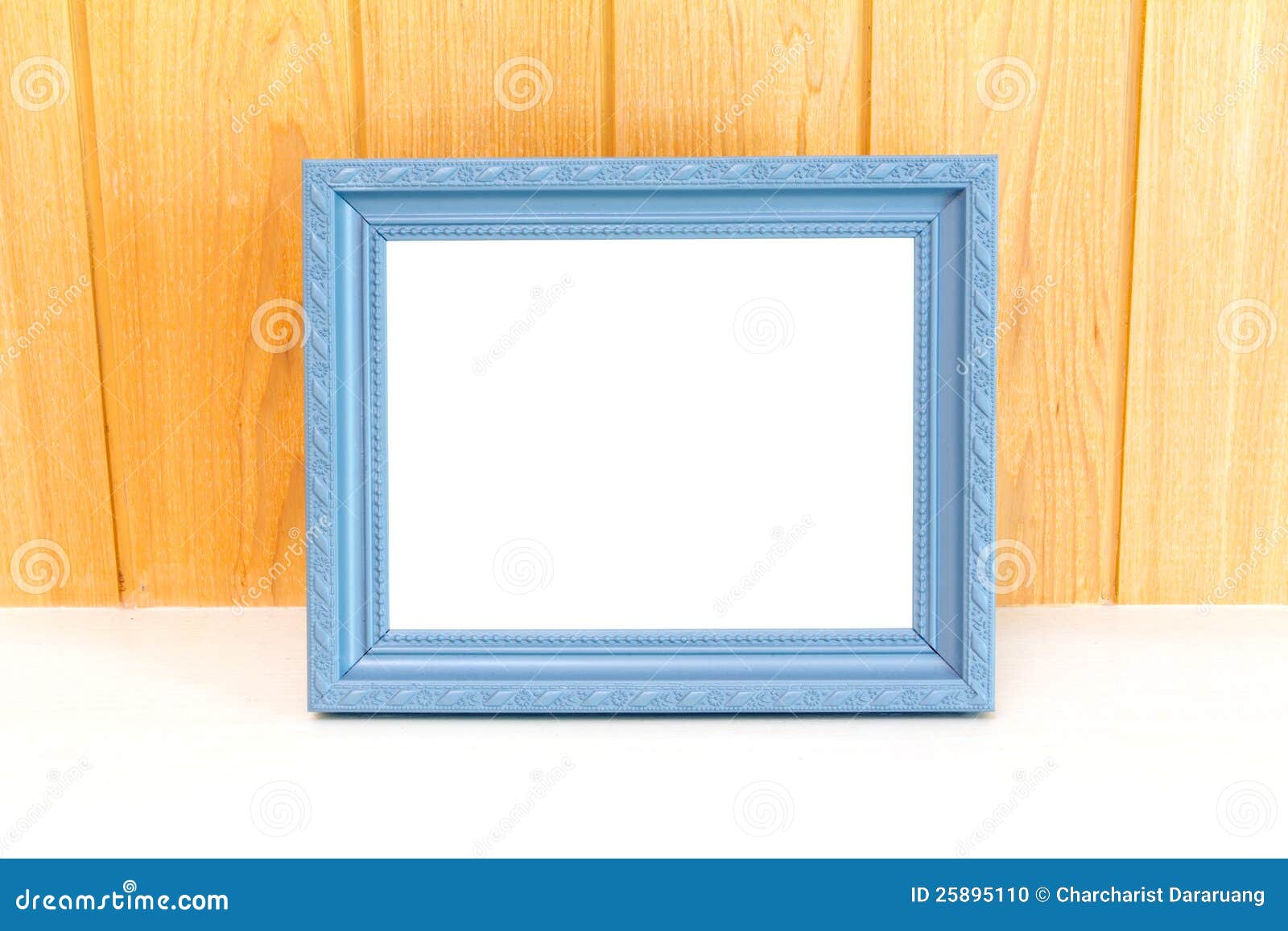 Gray Vintage Picture Frame on Wood Background Stock Photo Image of