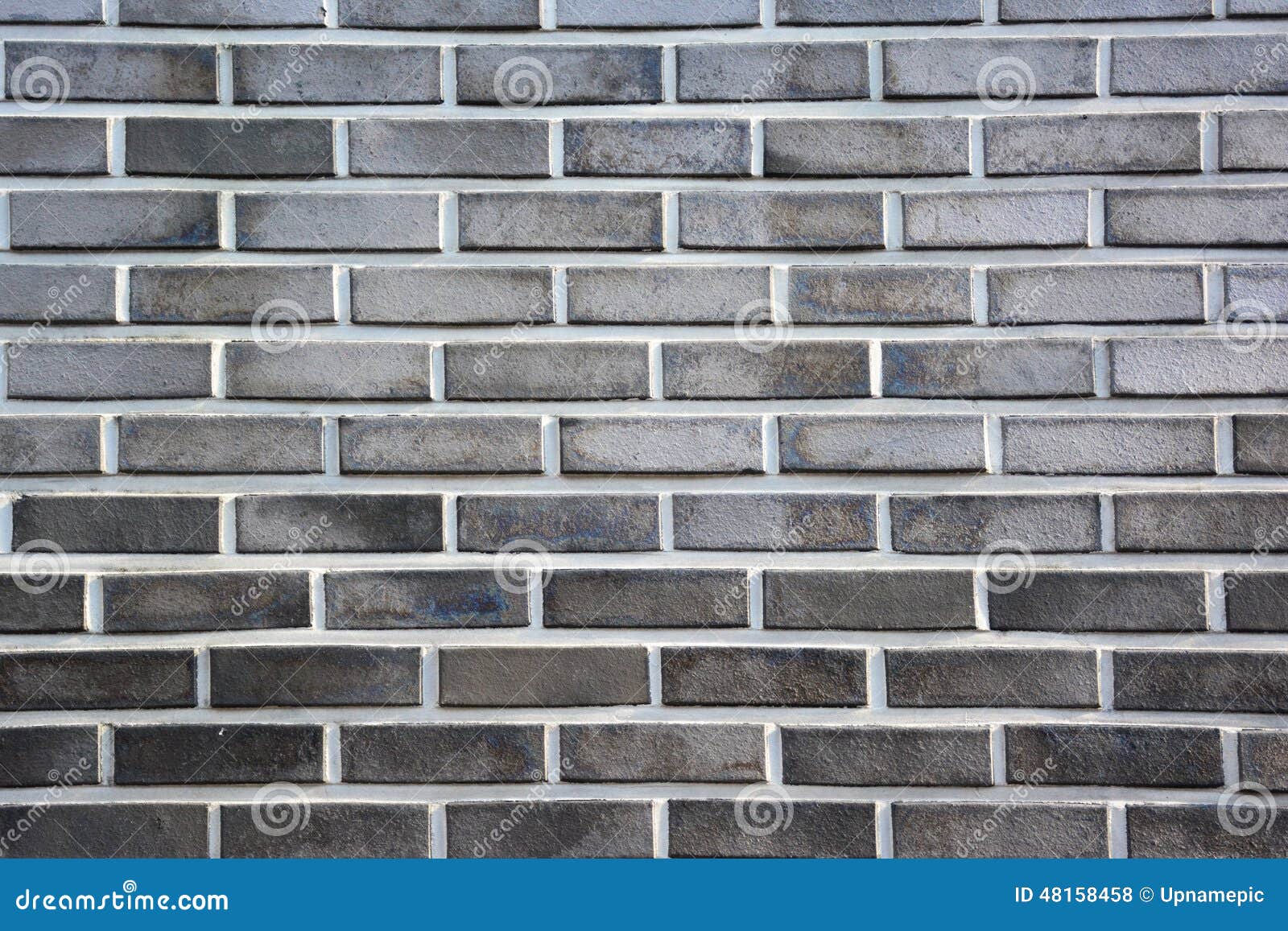 Gray and White Brick Wall Background. Stock Photo Image of cement, backdrop 48158458