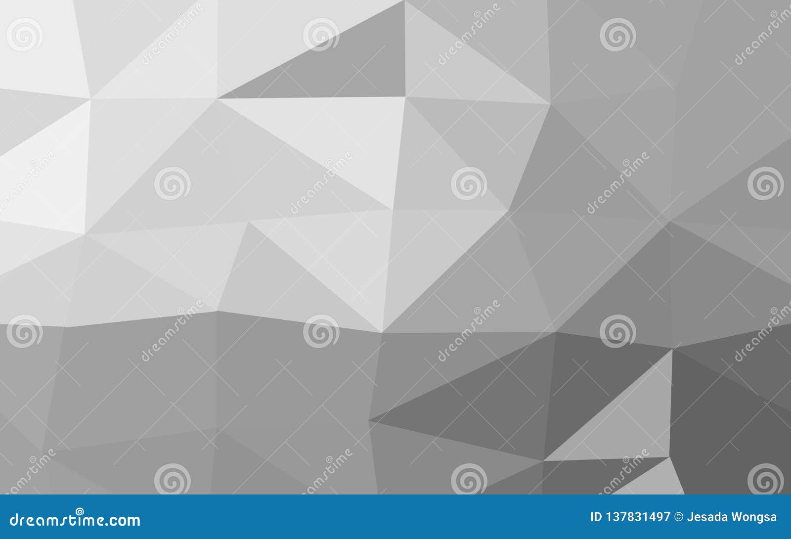 Gray and White Geometric Background with Low Poly Triangle Shapes