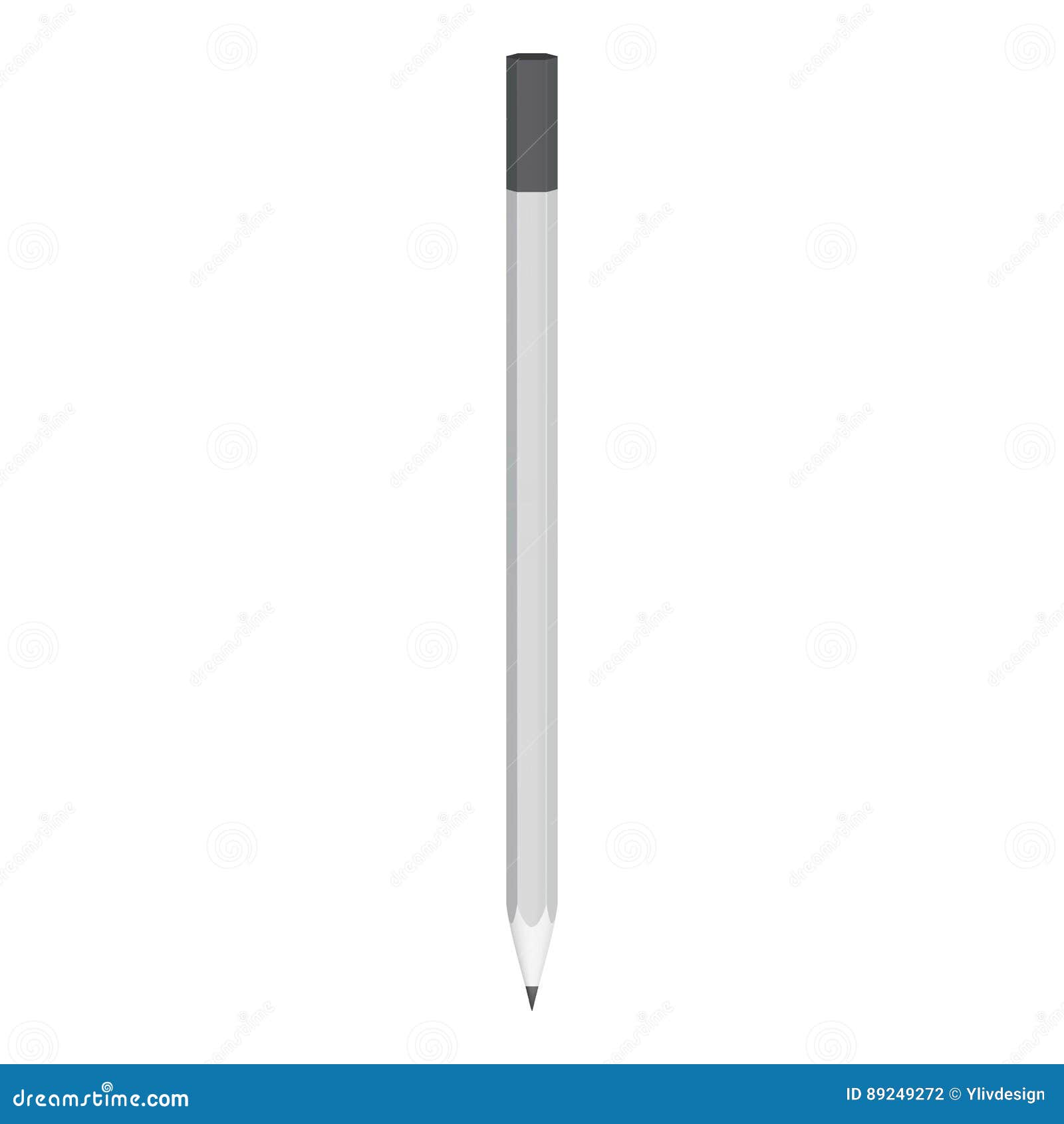 Download Gray Wooden Sharp Pencil Mockup, Realistic Style Stock Vector - Illustration of outline, object ...