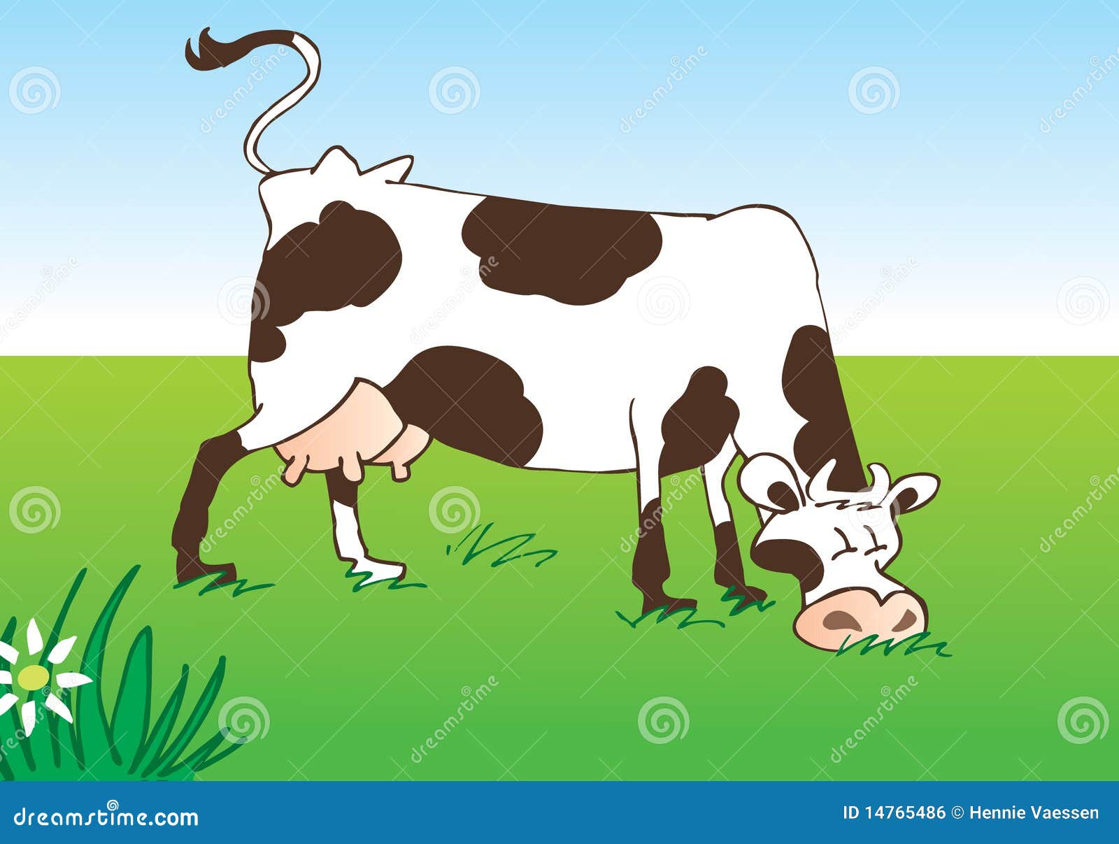 cow grazing clipart - photo #11