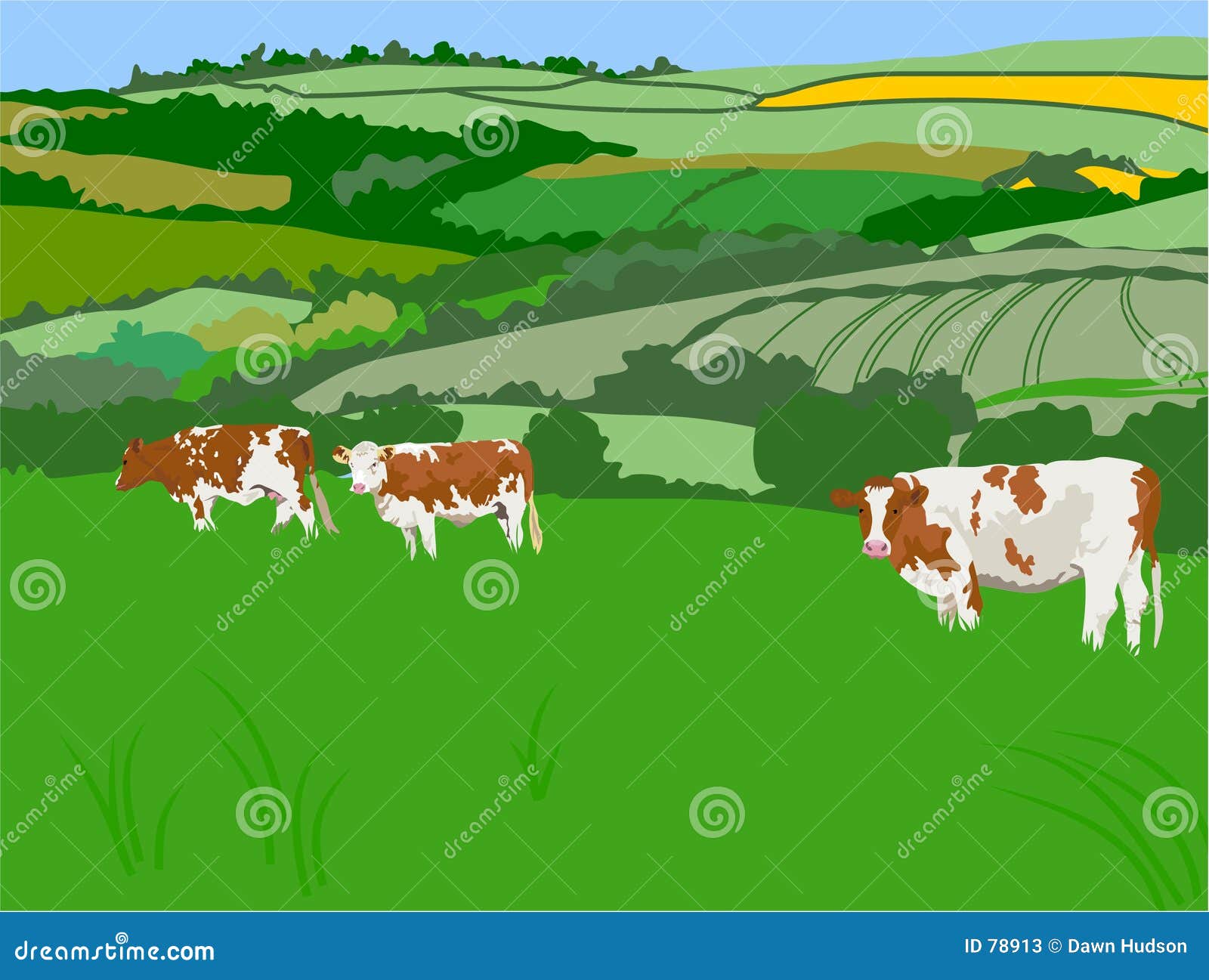 cow grazing clipart - photo #31