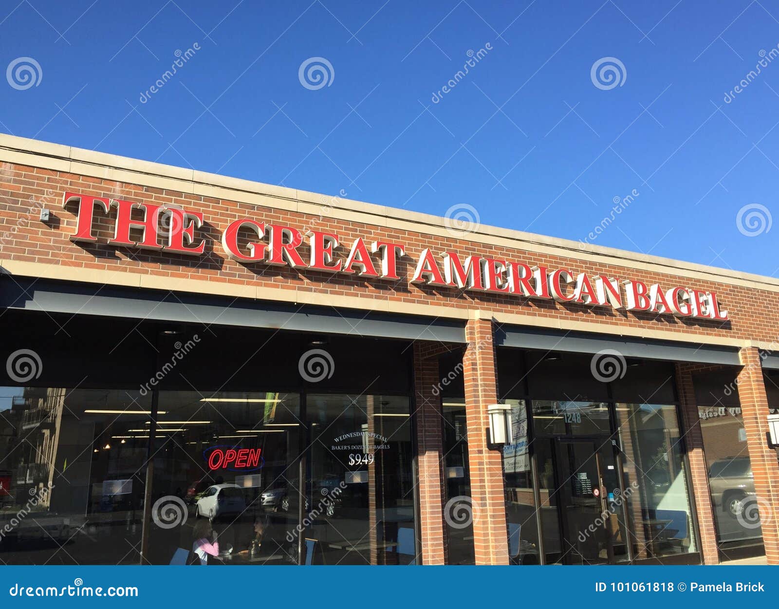 Great American Bagel Logo on Store in Chicago Editorial Stock Photo Image of great, sign