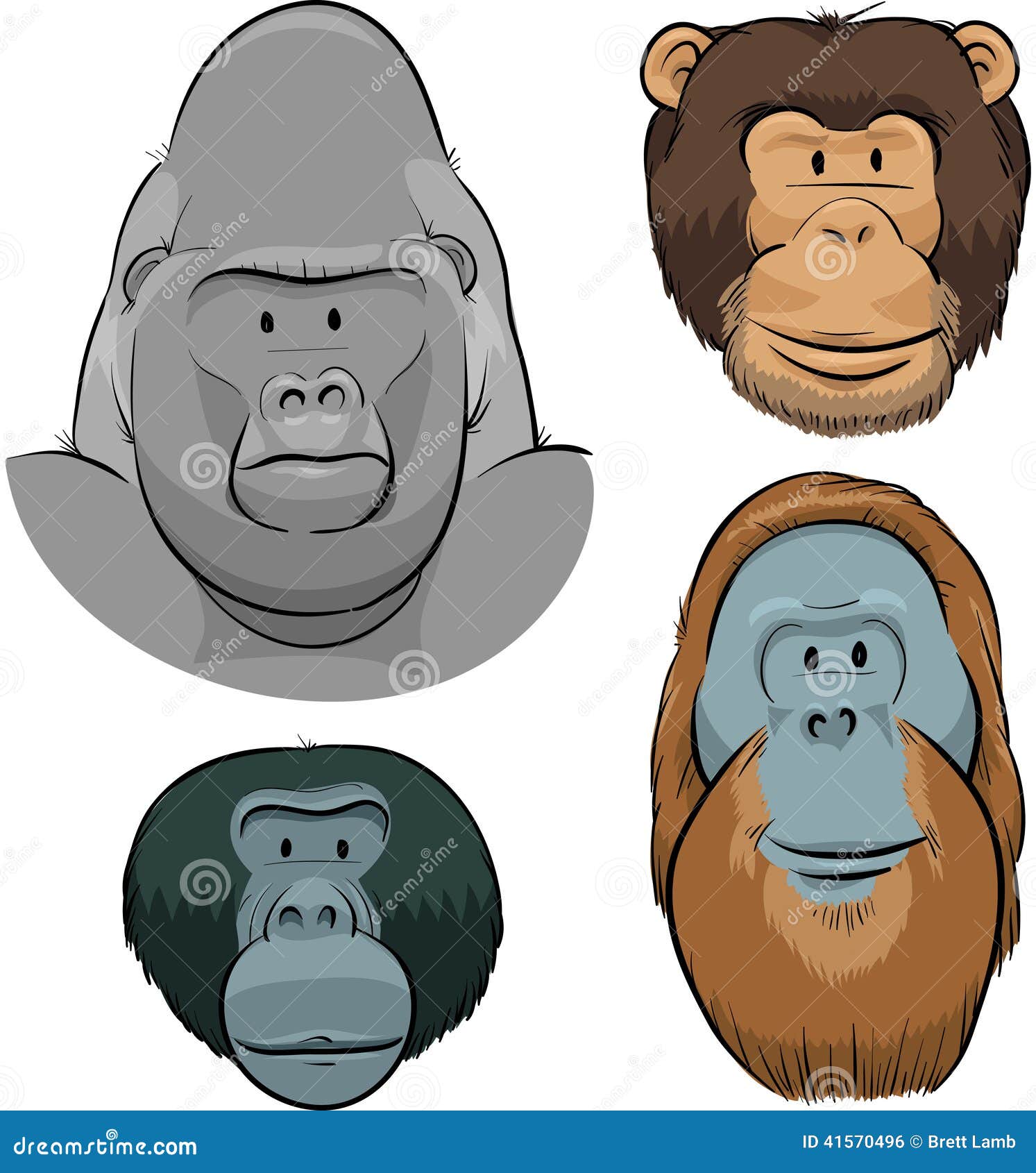 Great Ape Faces stock illustration. Illustration of monkey - 41570496 Great Ape Faces stock illustration. Illustration of monkey - 41570496