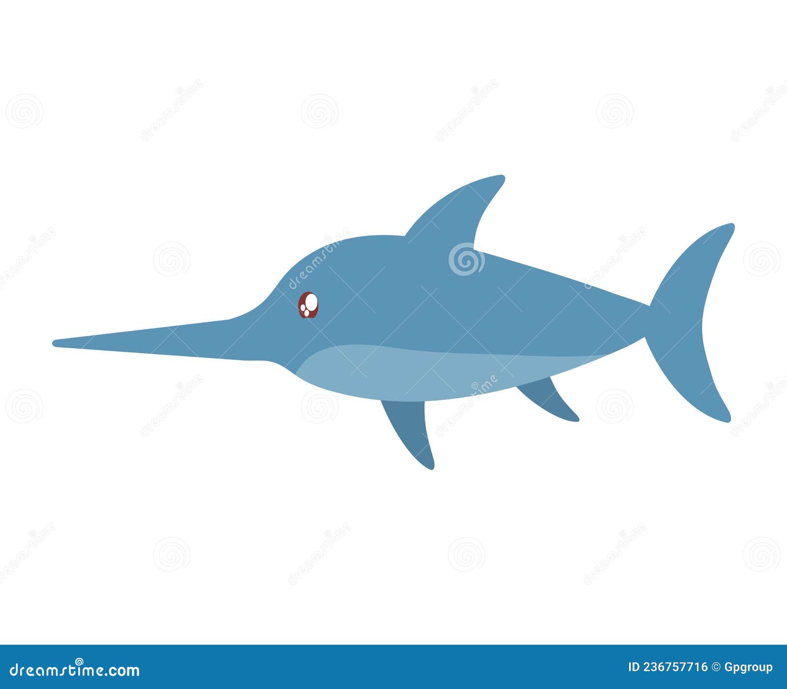 Great baby swordfish stock vector. Illustration of coloring 236757716