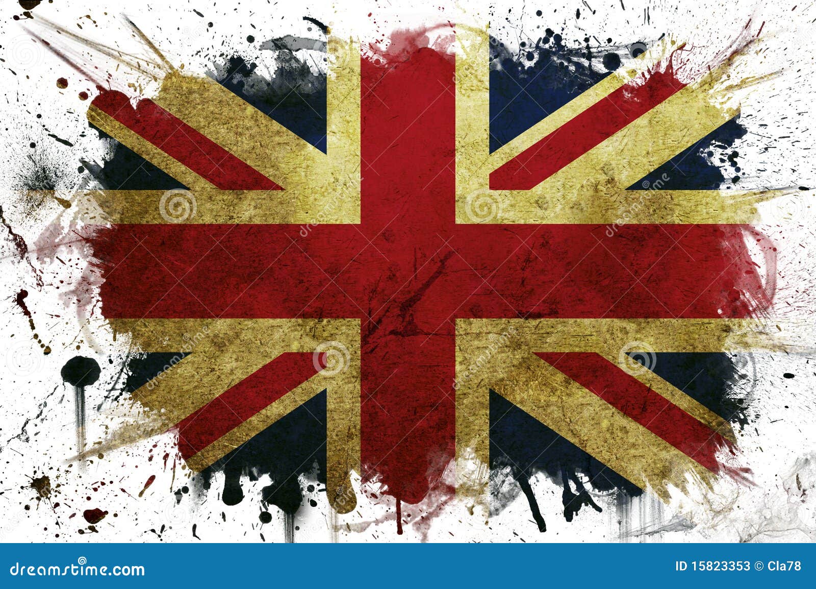Great Britain flag paint stock illustration. Illustration of rust - 15823353, image size:1600x1154