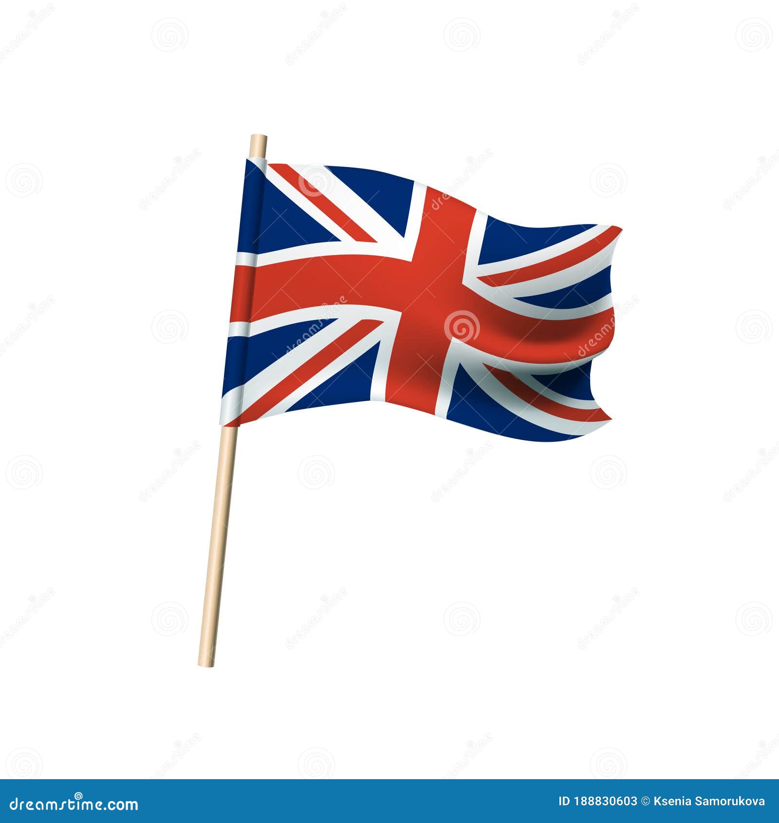 Great Britain Flag, Red And White Cross On Blue Background Stock Vector -  Illustration of icon, layers: 188830603