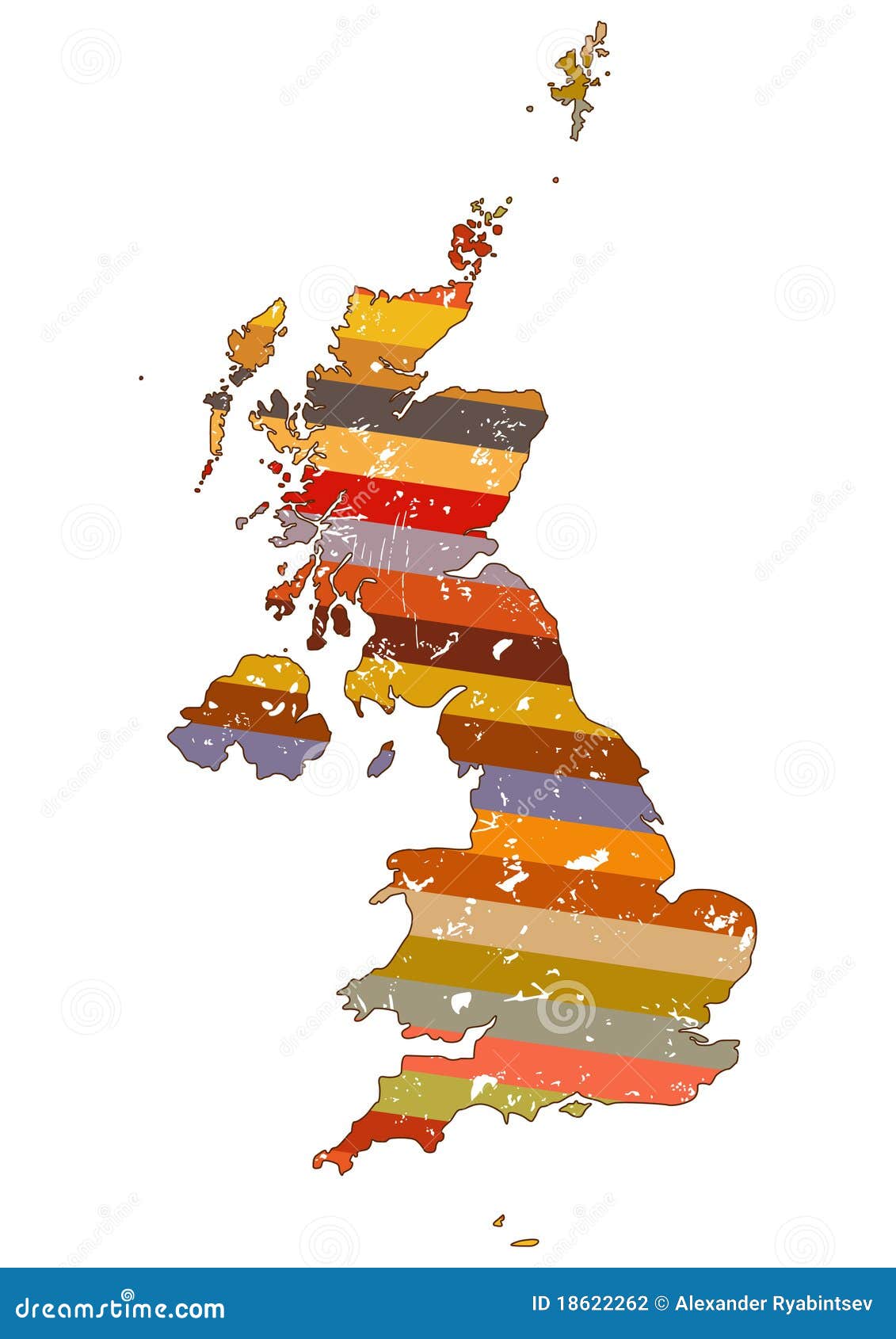 Great Britain map stock illustration. Illustration of regions - 18622262