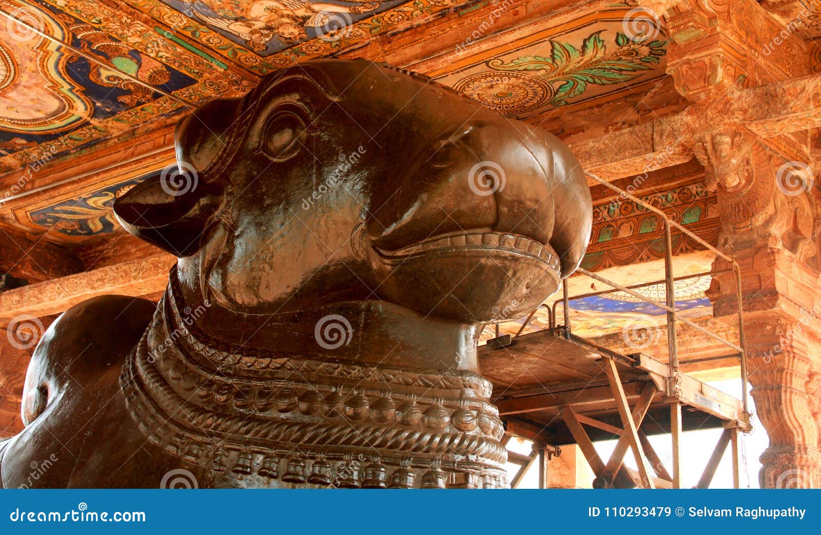 The Great Bull -nandhi- Statue of the Ancient Brihadisvara Temple ...