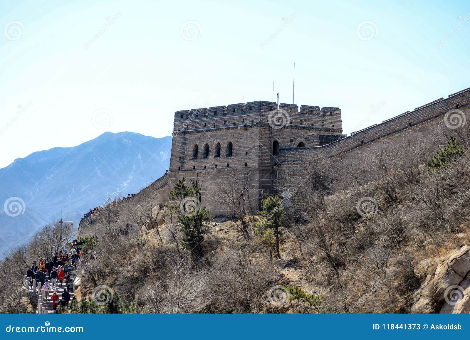 Great Chinese Wall In The Mountains Near Beijing Editorial Stock Photo - Image of landscape ...