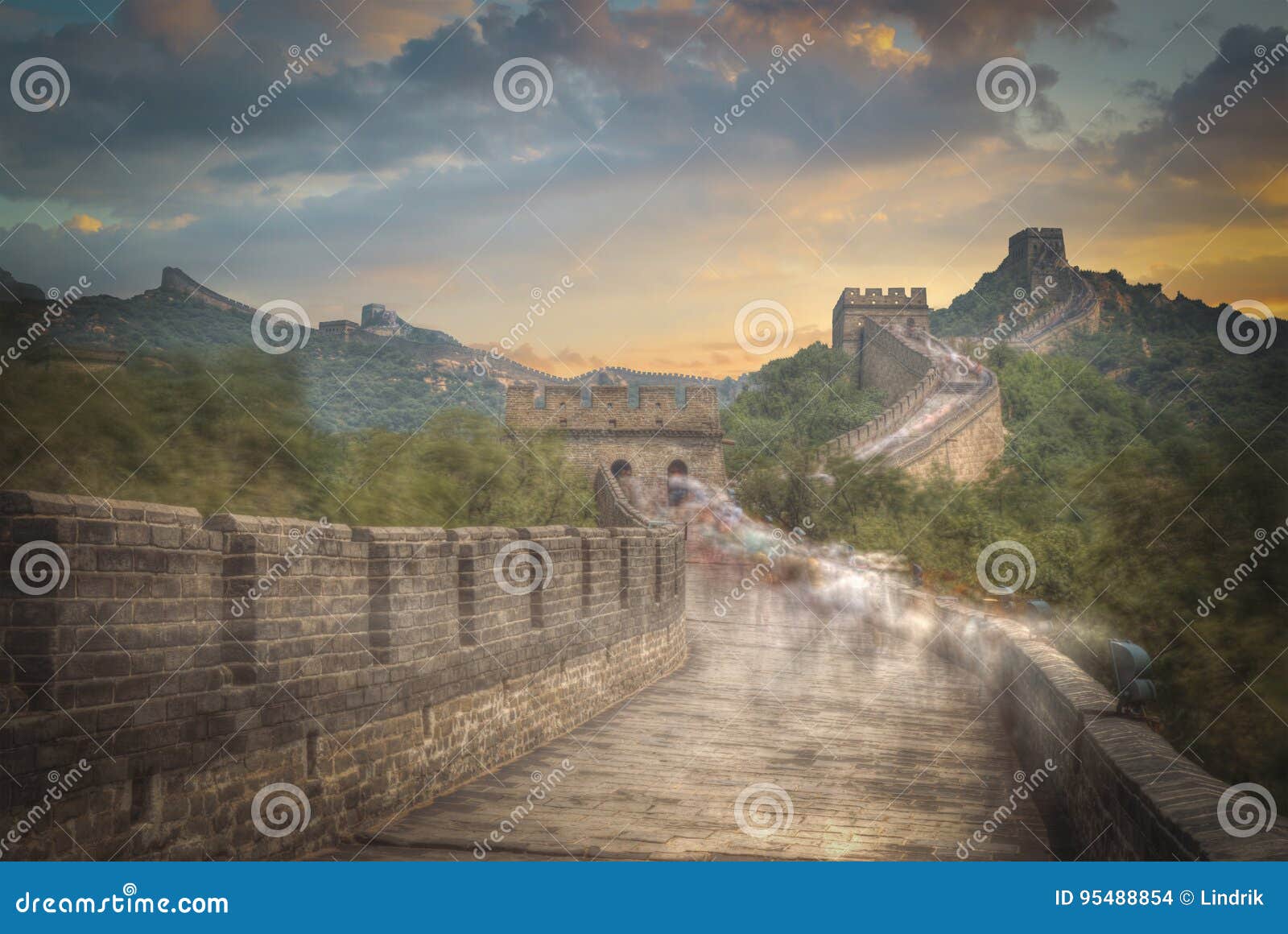 Great Chinese wall stock photo. Image of culture, wall - 95488854