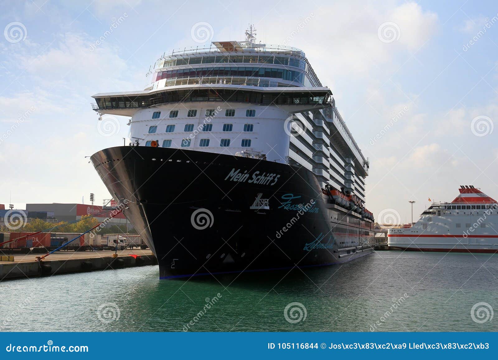 Great Cruise Mein Schiff 5 Docked Editorial Stock Image - Image of