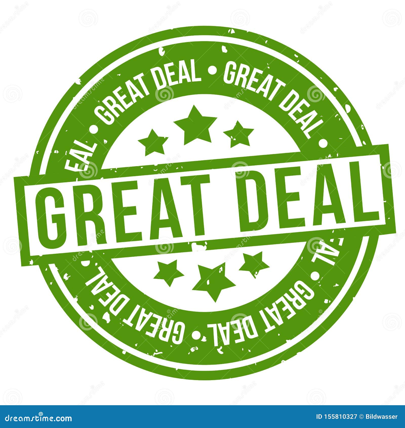Great Deal Stamp. Green Vector Badge Stock Vector Illustration of