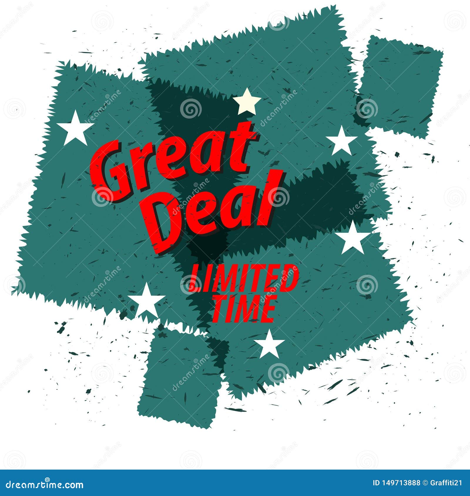 Great Deals Sign Illustration Design Vector EPS 10. Stock Vector