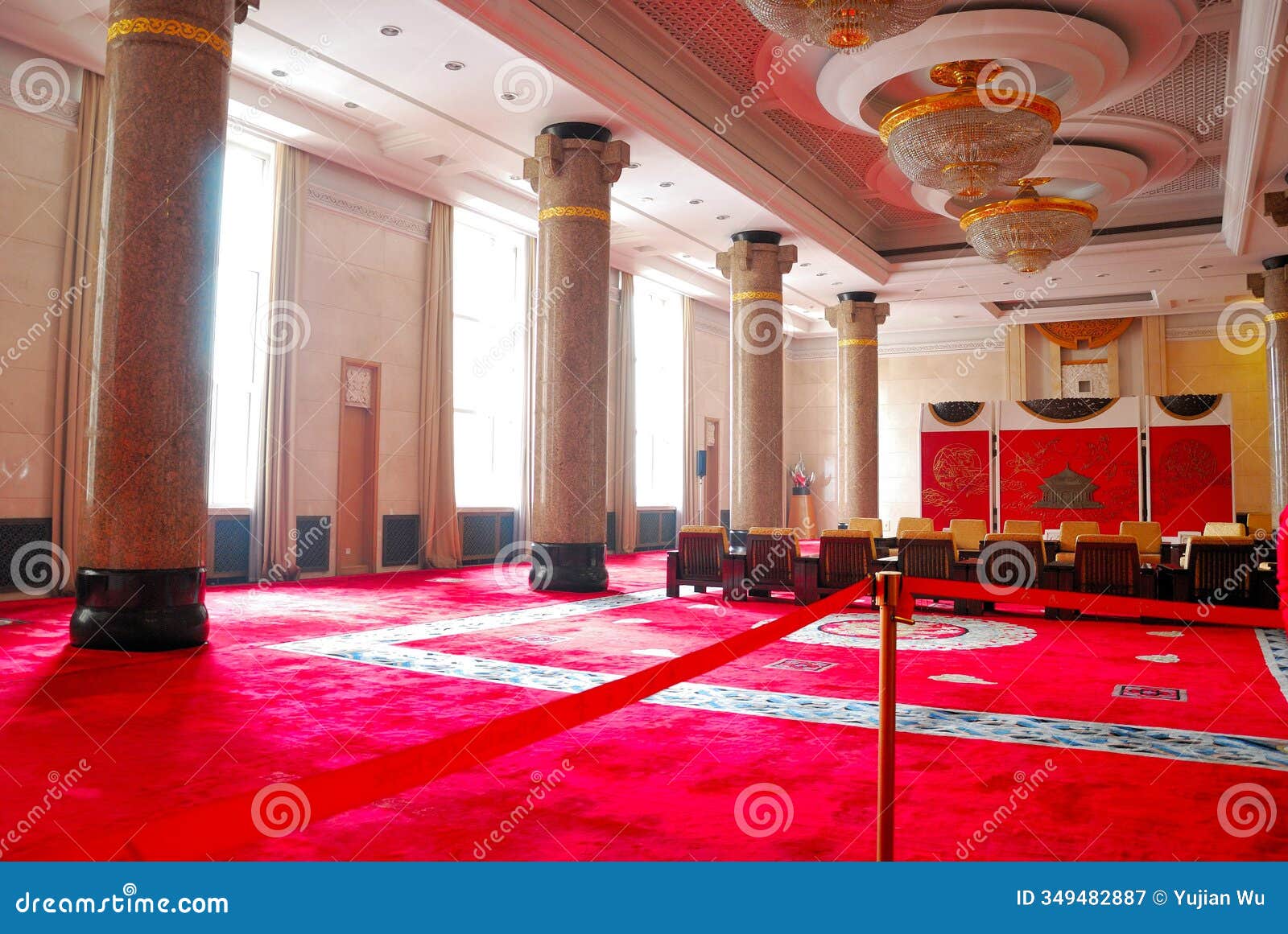 the great hall of the people in beijing, a solemn and grand meeting hall