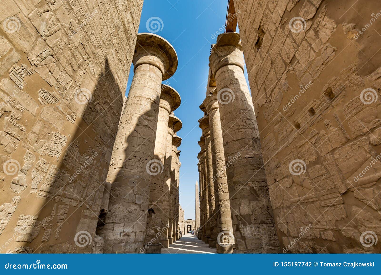 great hypostyle hall in karnak temple, luxor, egypt