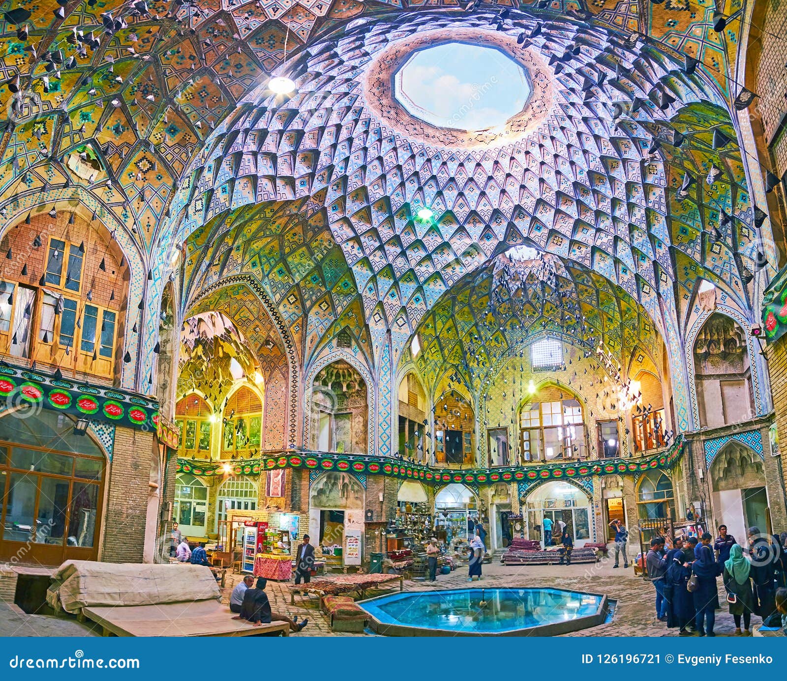 The Great Interiors of Kashan Grand Bazaar, Iran Editorial Photo
